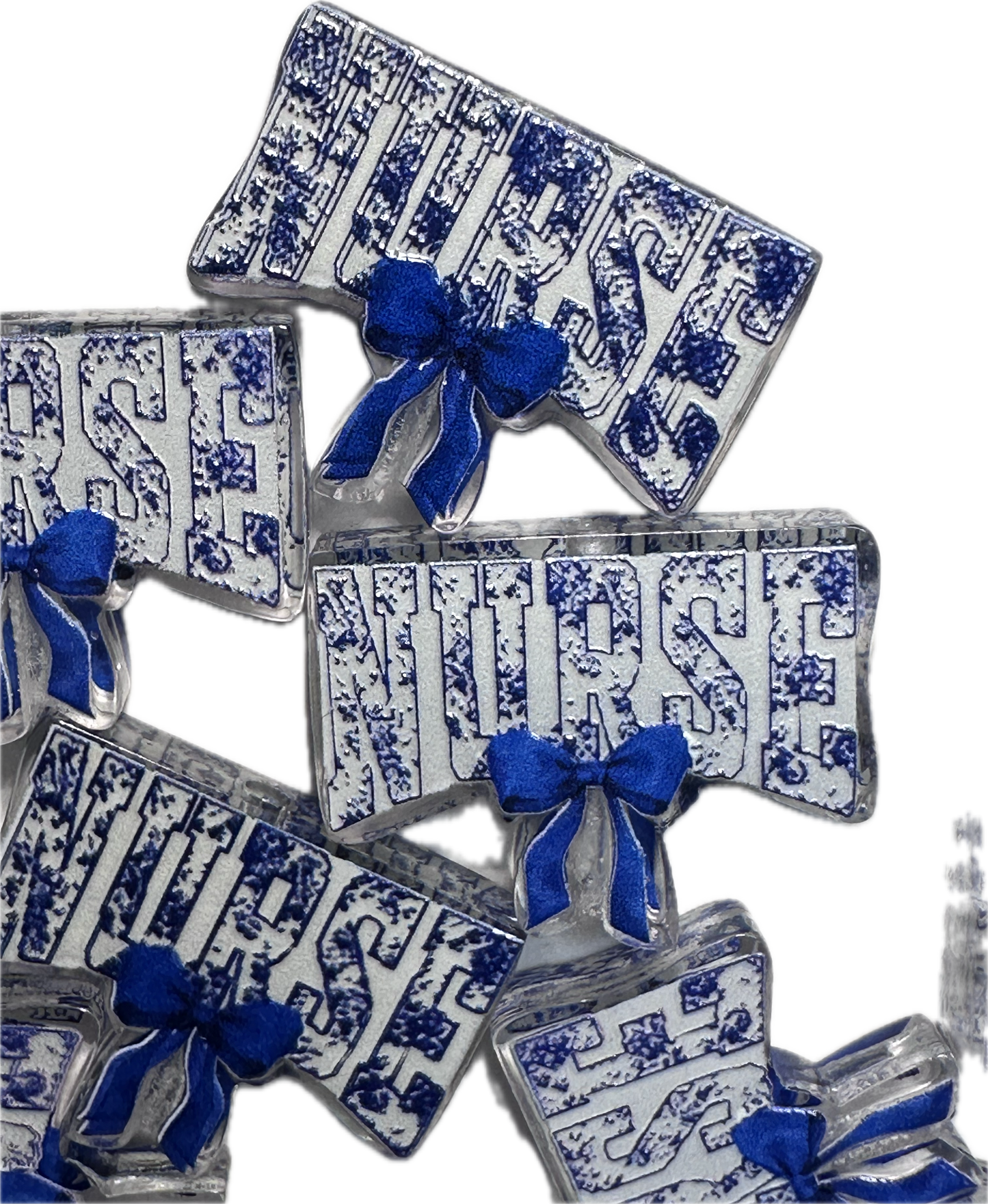 Nurse acrylic focal bead- set of 2/ focal bead/ pen beading / keychain bead/