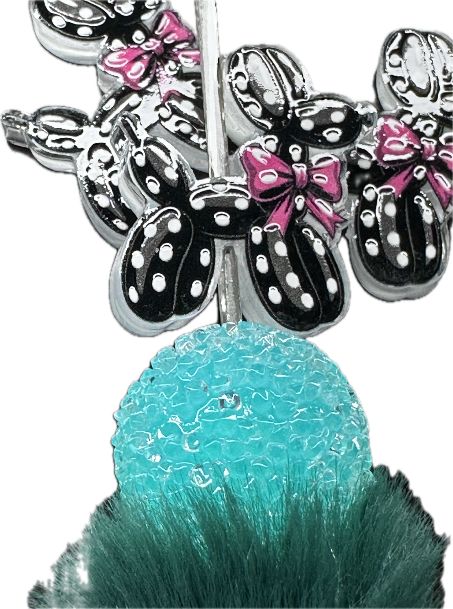 Balloon dog acrylic focal bead- set of 2/ focal bead/ pen beading / keychain bead/ spotted dog