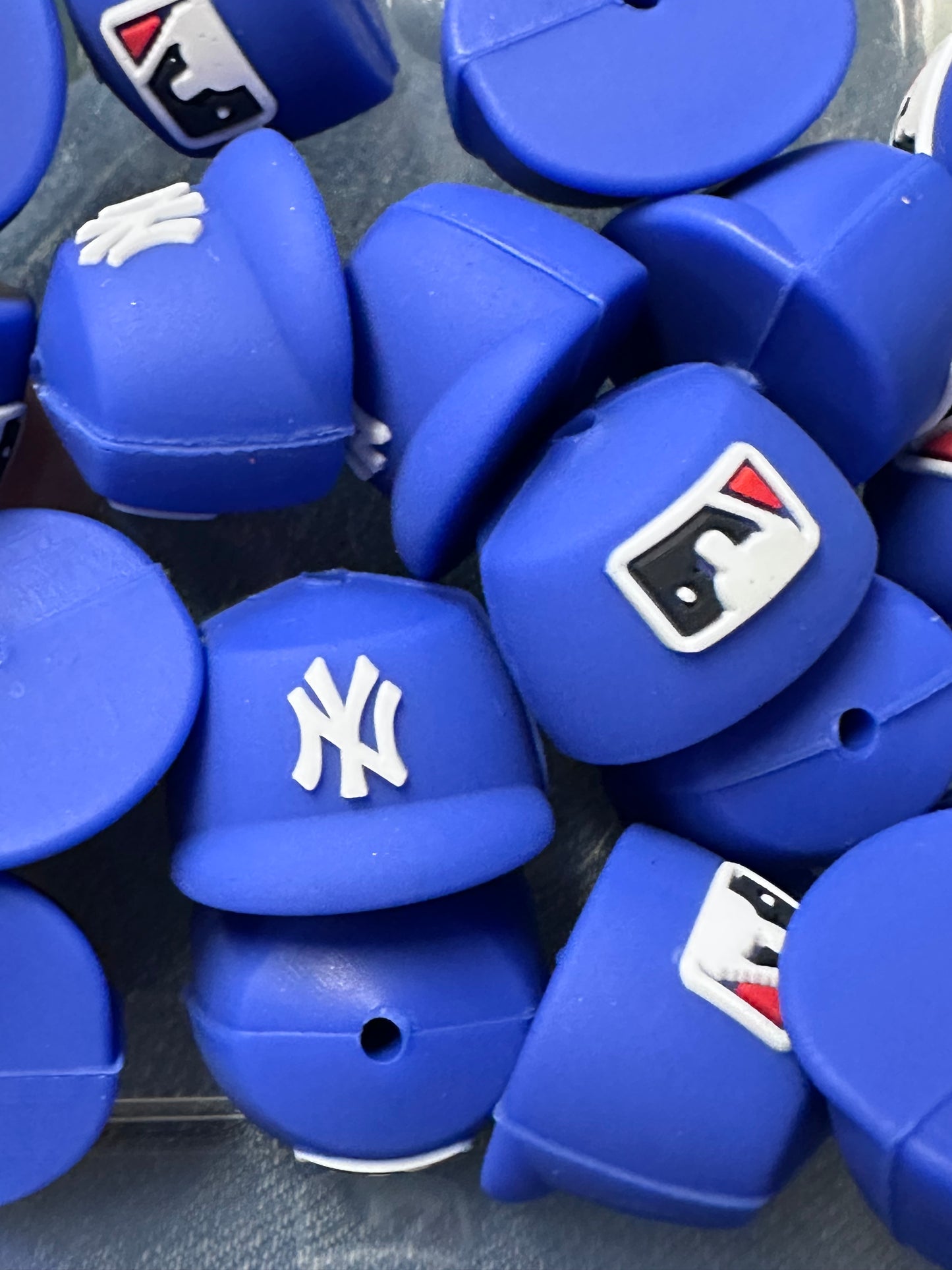 3D baseball hat focal bead/ baseball shaped silicone bead/ #5