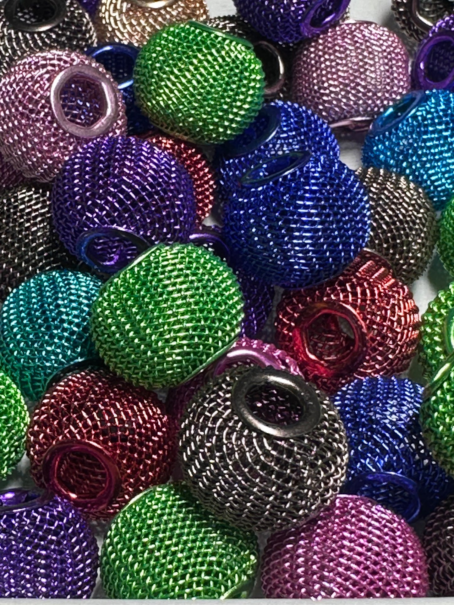 Metal spacer beads/ jewelry/ beadable pen beads/ keychain bead/ DIY/ approximately 12mm