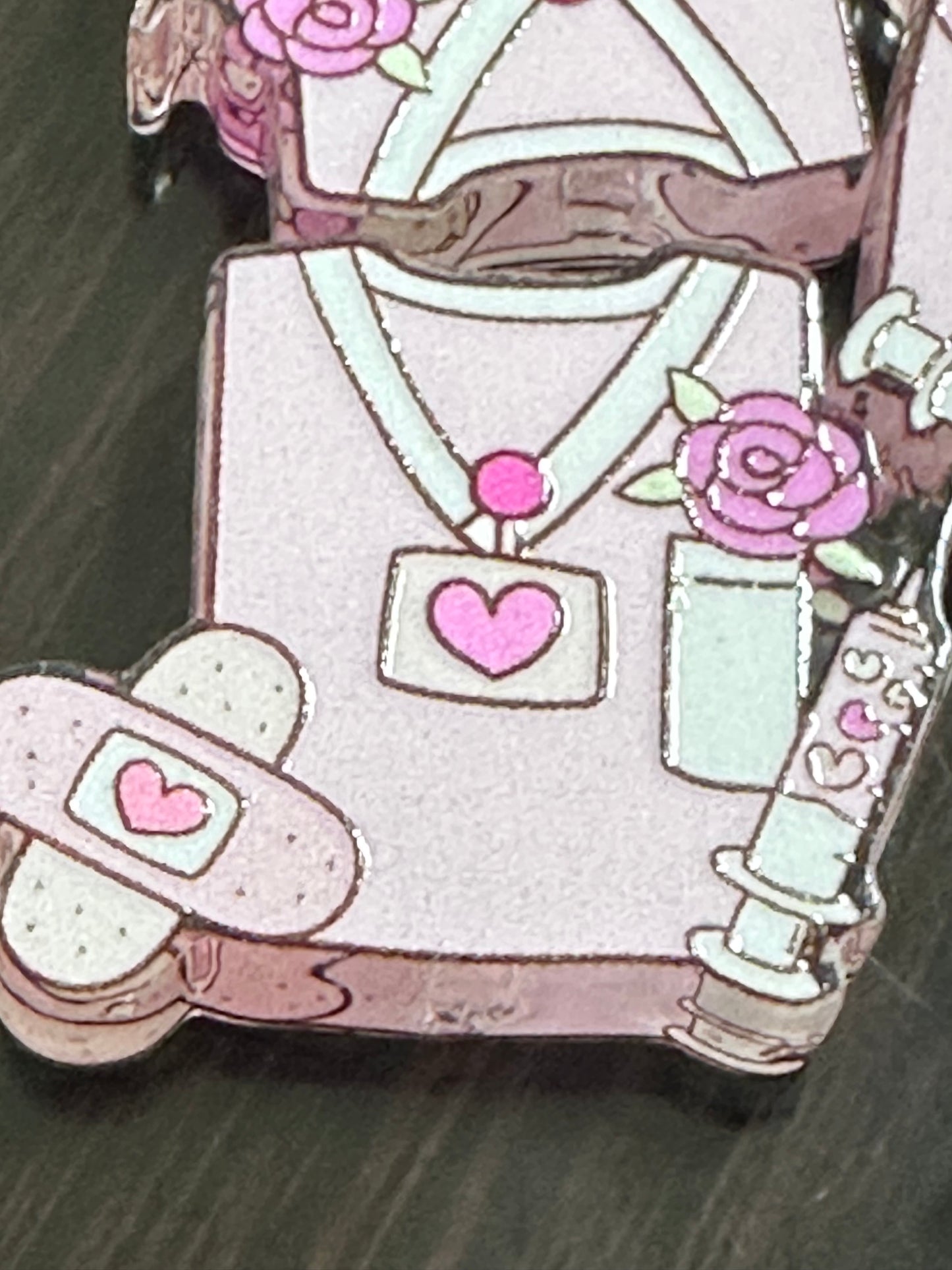 Nurse acrylic focal bead- set of 2/ focal bead/ pen beading / keychain bead/Pink scrubs