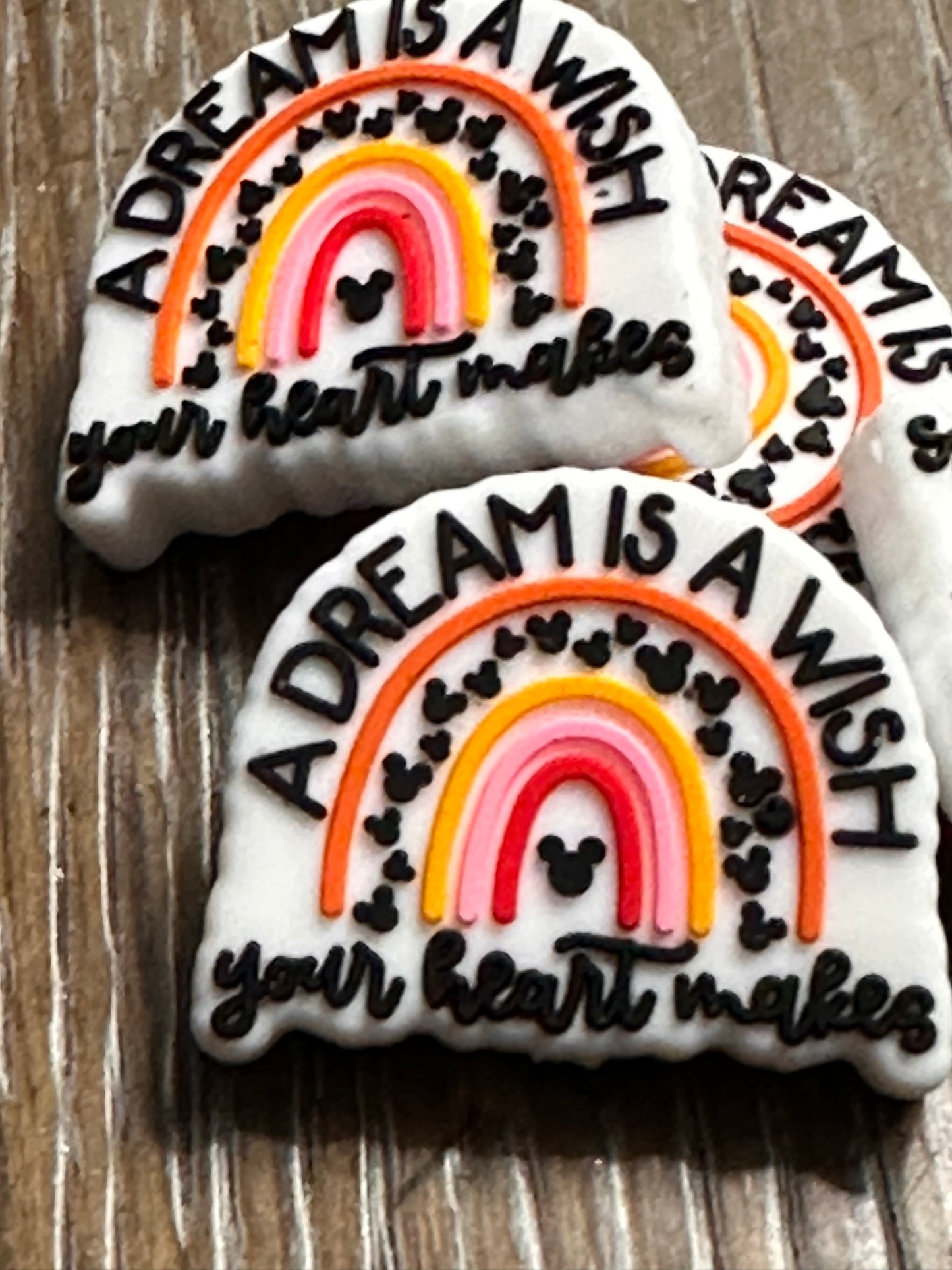 A Dream is a wish silicone focal bead/