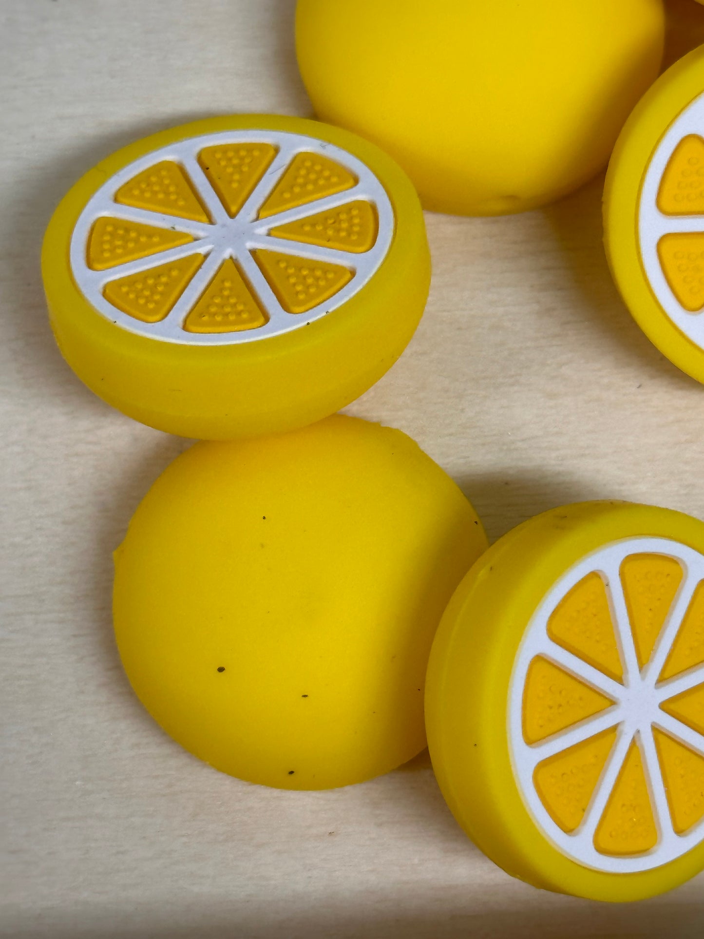 3D lemon silicone focal bead/ fruit focal/ yellow/ lemonade