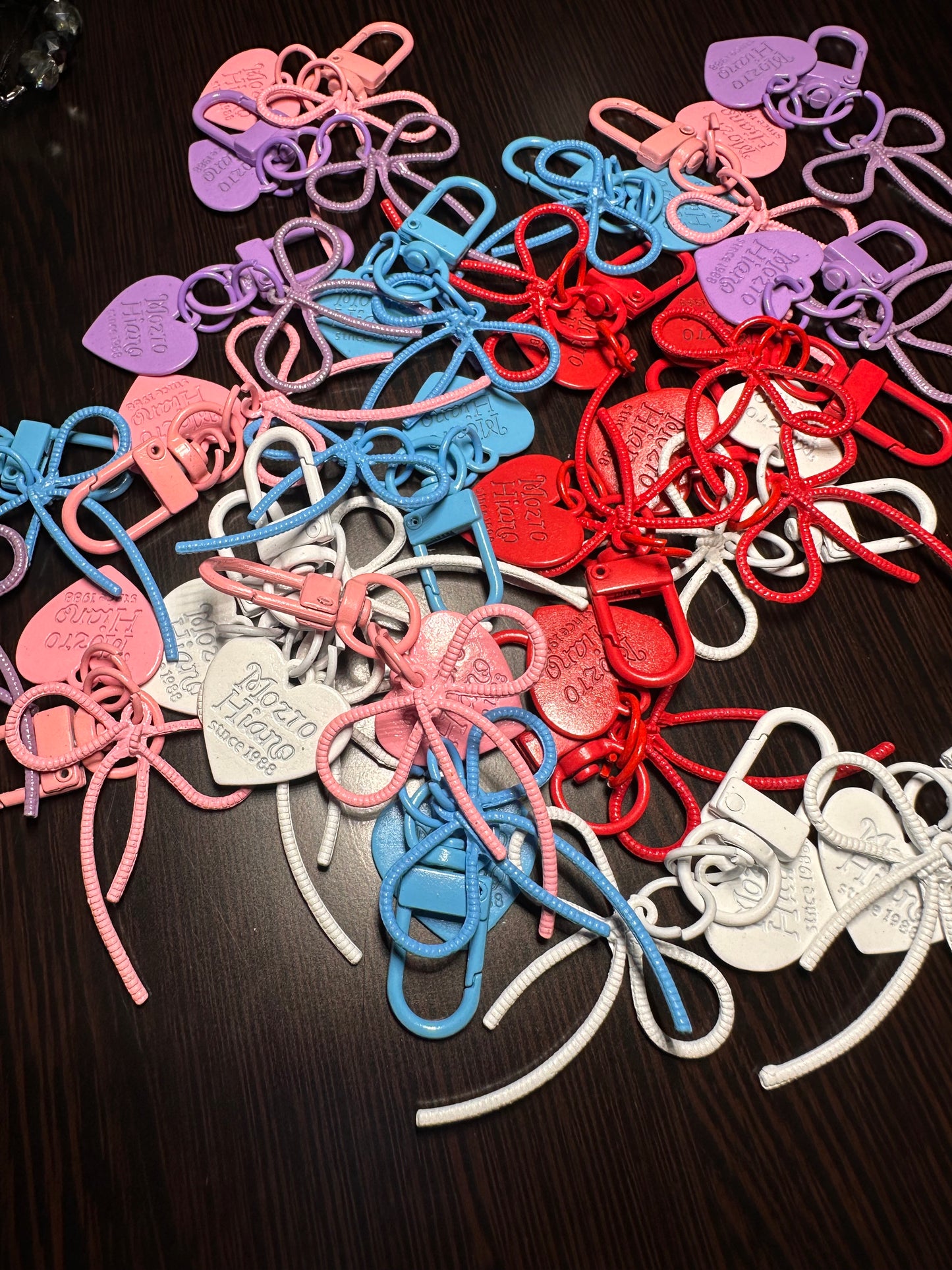 Bow knot charm clip / key ring/ key holder/5 pieces included
