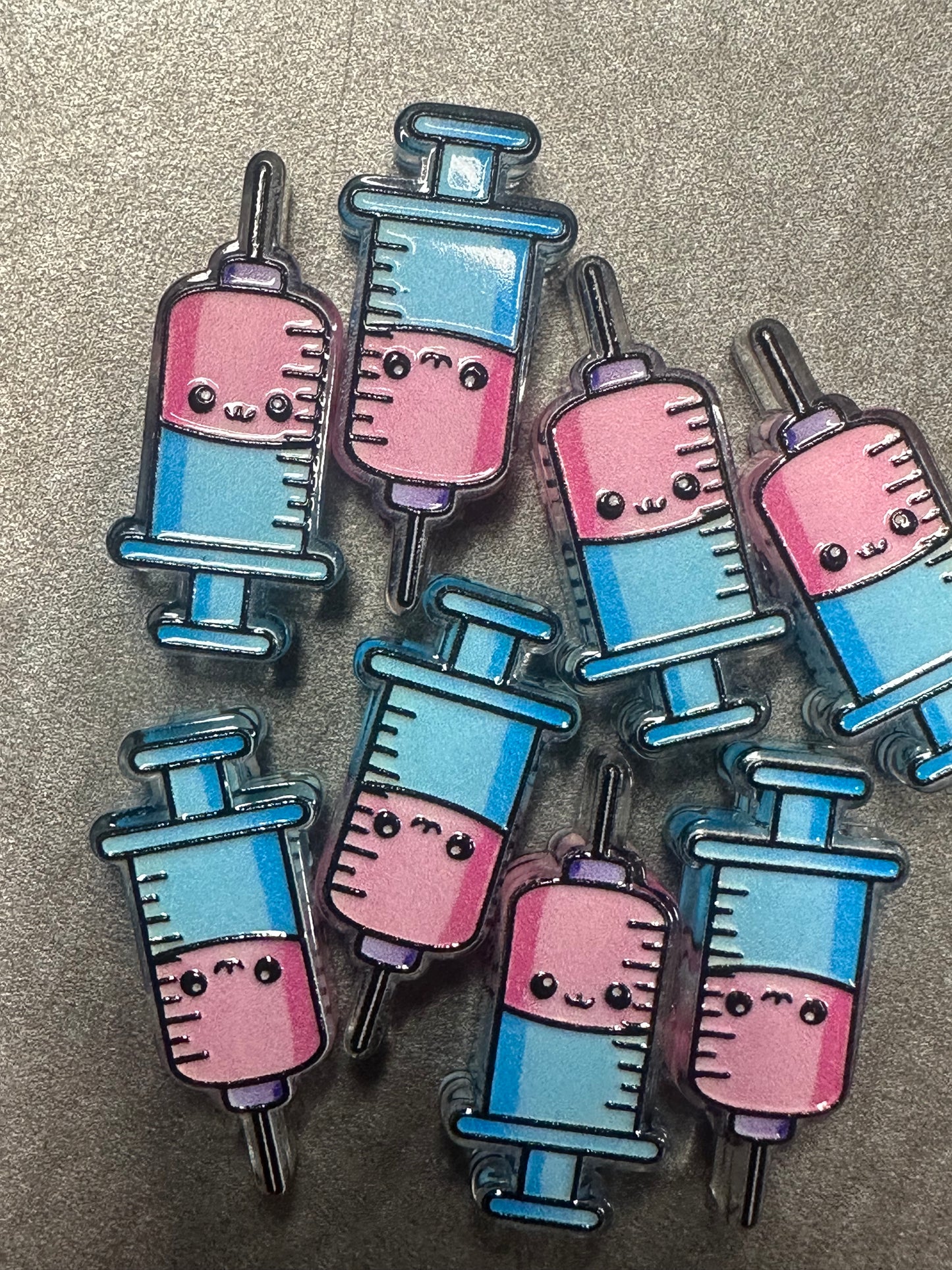 Nurse acrylic focal bead- set of 2/ focal bead/ pen beading / keychain bead/ syringe
