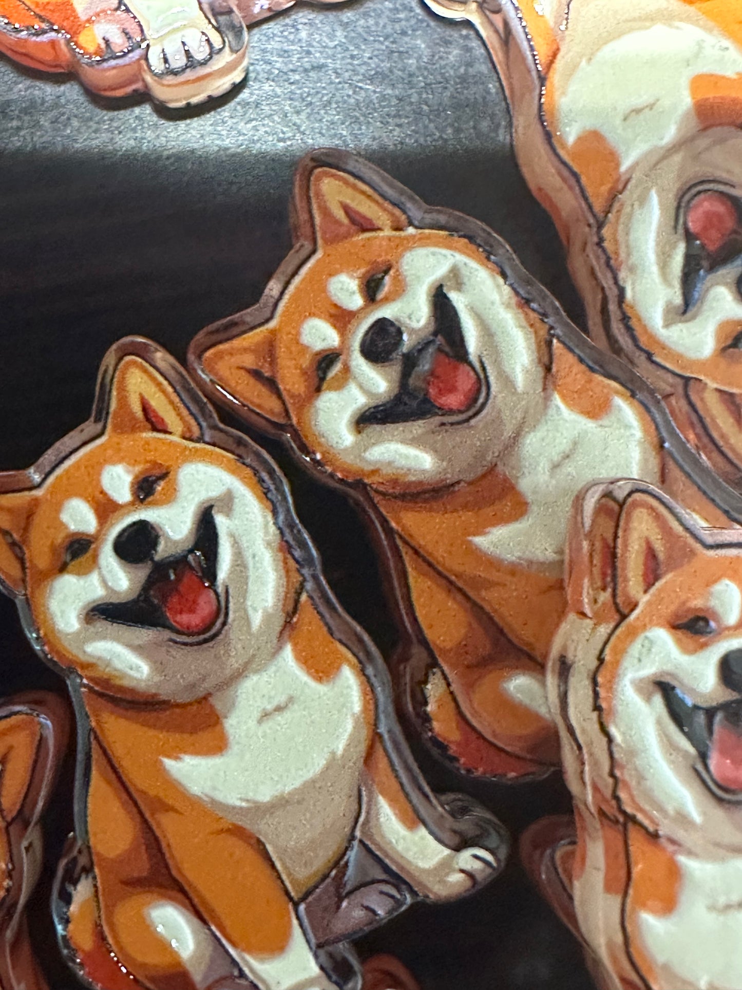 Shiba Inu dog acrylic focal bead- set of 2/ focal bead/ pen beading / keychain bead/
