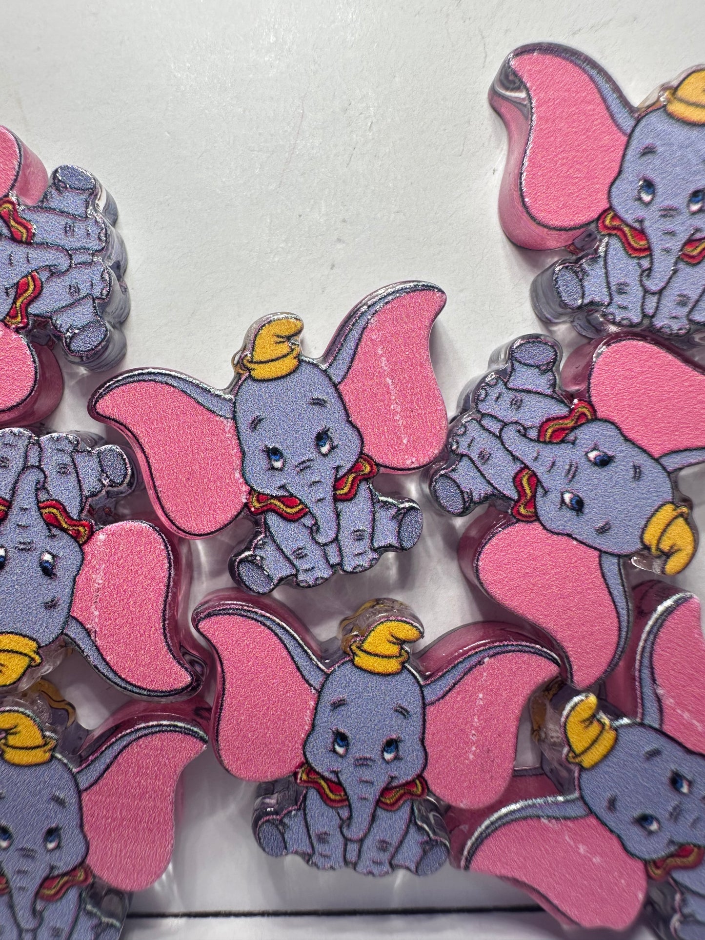 Elephant acrylic focal bead- set of 2/ focal bead/ pen beading / keychain bead