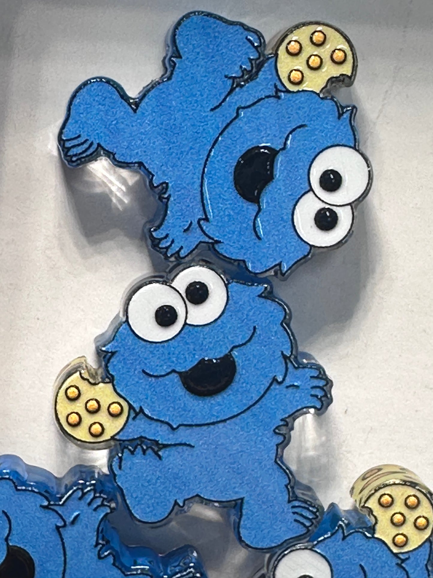 Blue cookie lover acrylic focal bead- set of 2/ focal bead/ pen beading / keychain bead