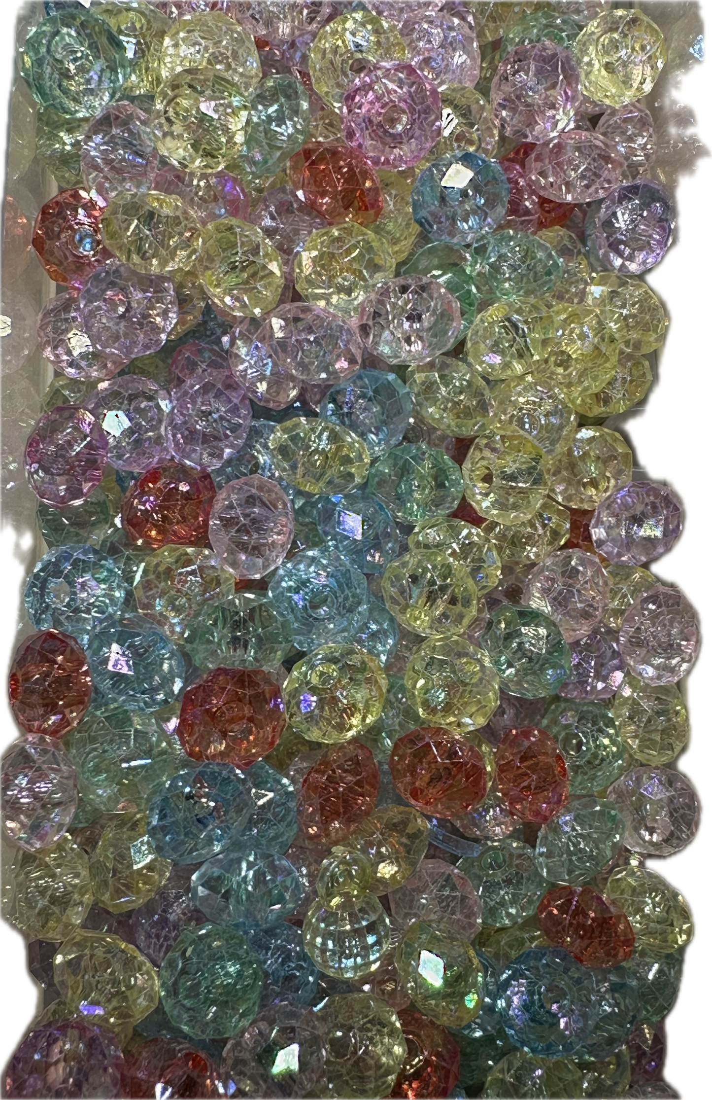 Acrylic faceted clear beads / see thru beads/clear 8x6mm beads/ sparkle beads/ pen beading beads/ bling beads/ keychain beads/ DIY