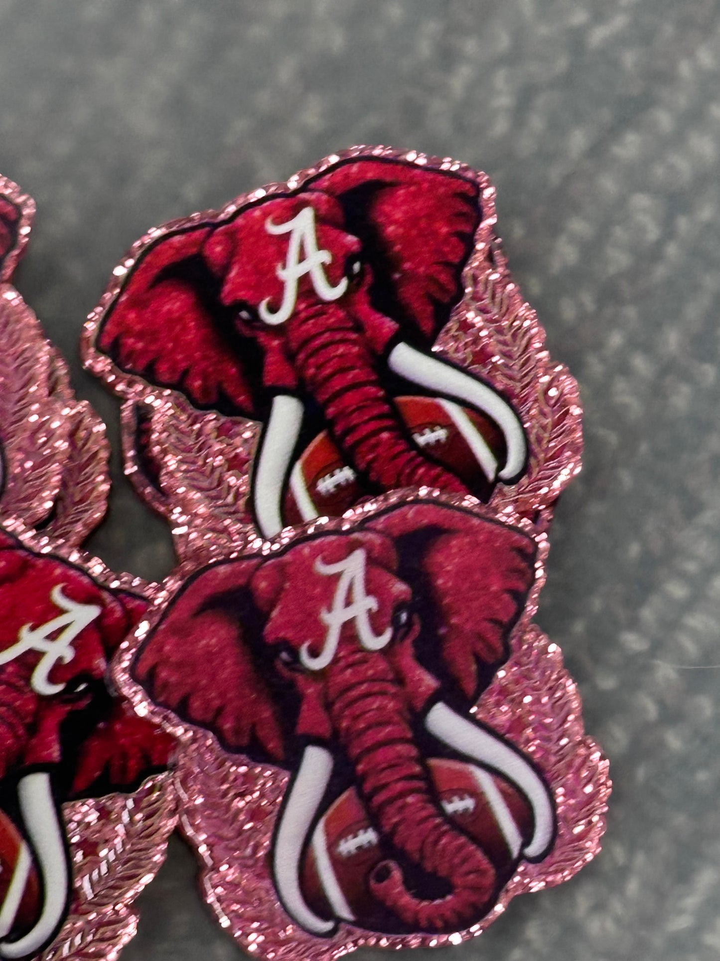 University of Alabama-set of two (2) Badge Reel acrylic pieces/ cute print/ badge reel/ DIY keychain/ football planars