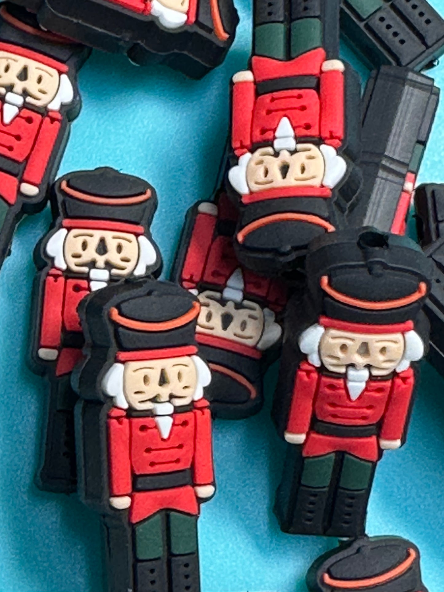 TOY SOLDIER/ Christmas Focal Bead/ beadable pen/ Silicone bead/ keychain bead