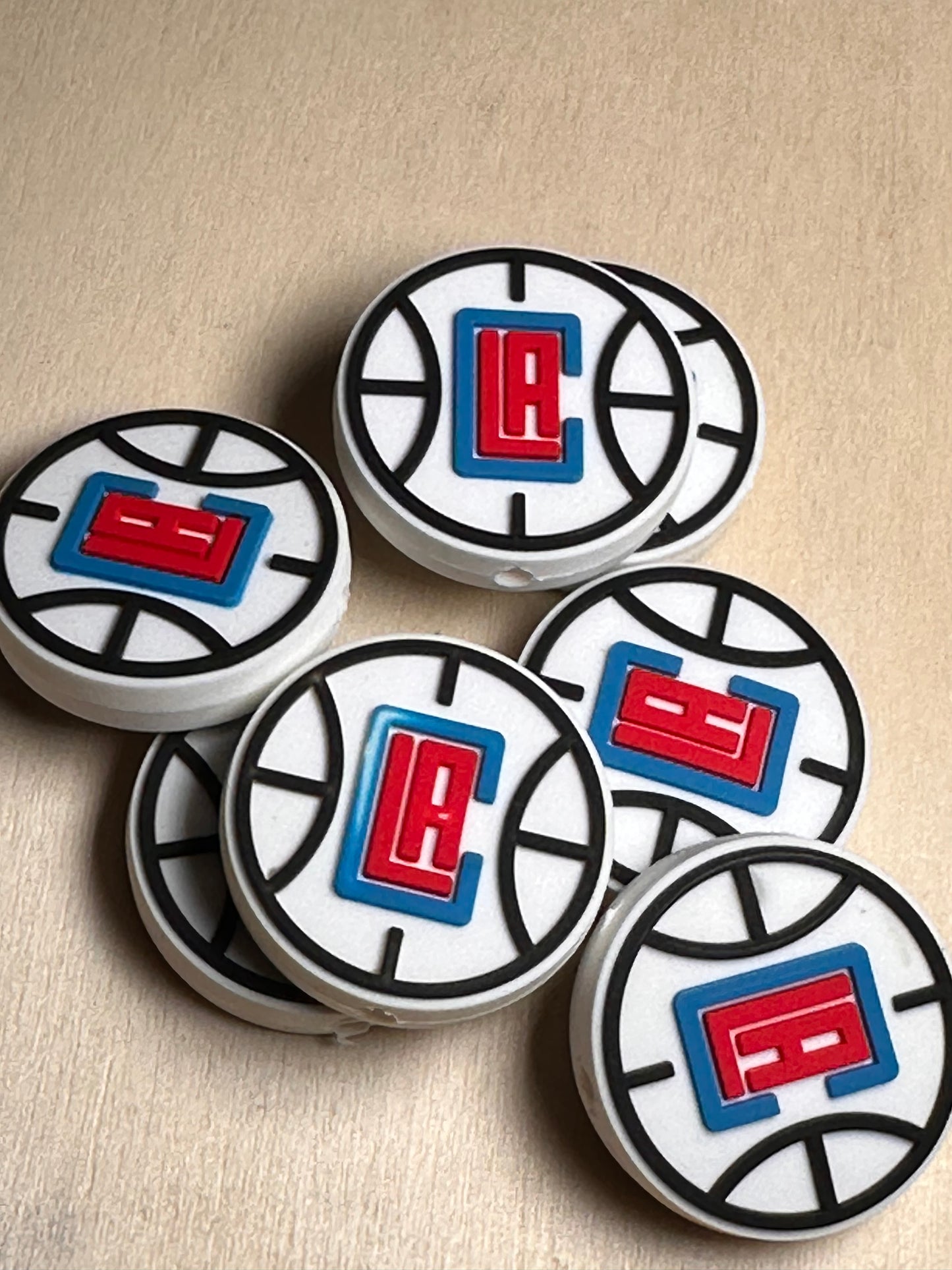 Los Angeles Clippers focal bead / basketball