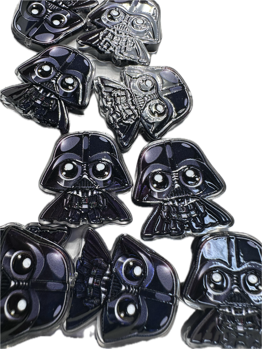 Dar black guy acrylic focal bead- set of 2/ focal bead/ pen beading / keychain bead/Star