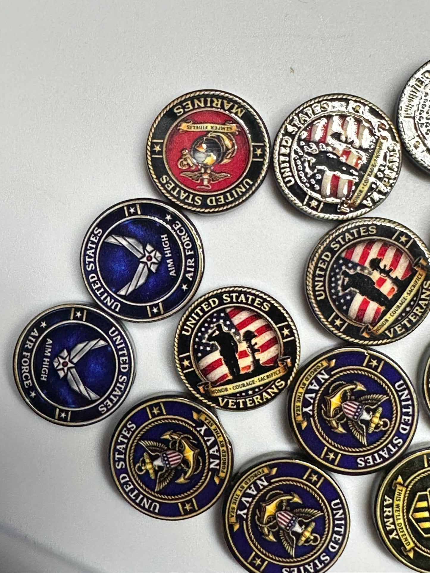 Navy Veteran acrylic focal bead- set of 2/ focal bead/ pen beading / keychain bead/ military/ patriotic / serving your country