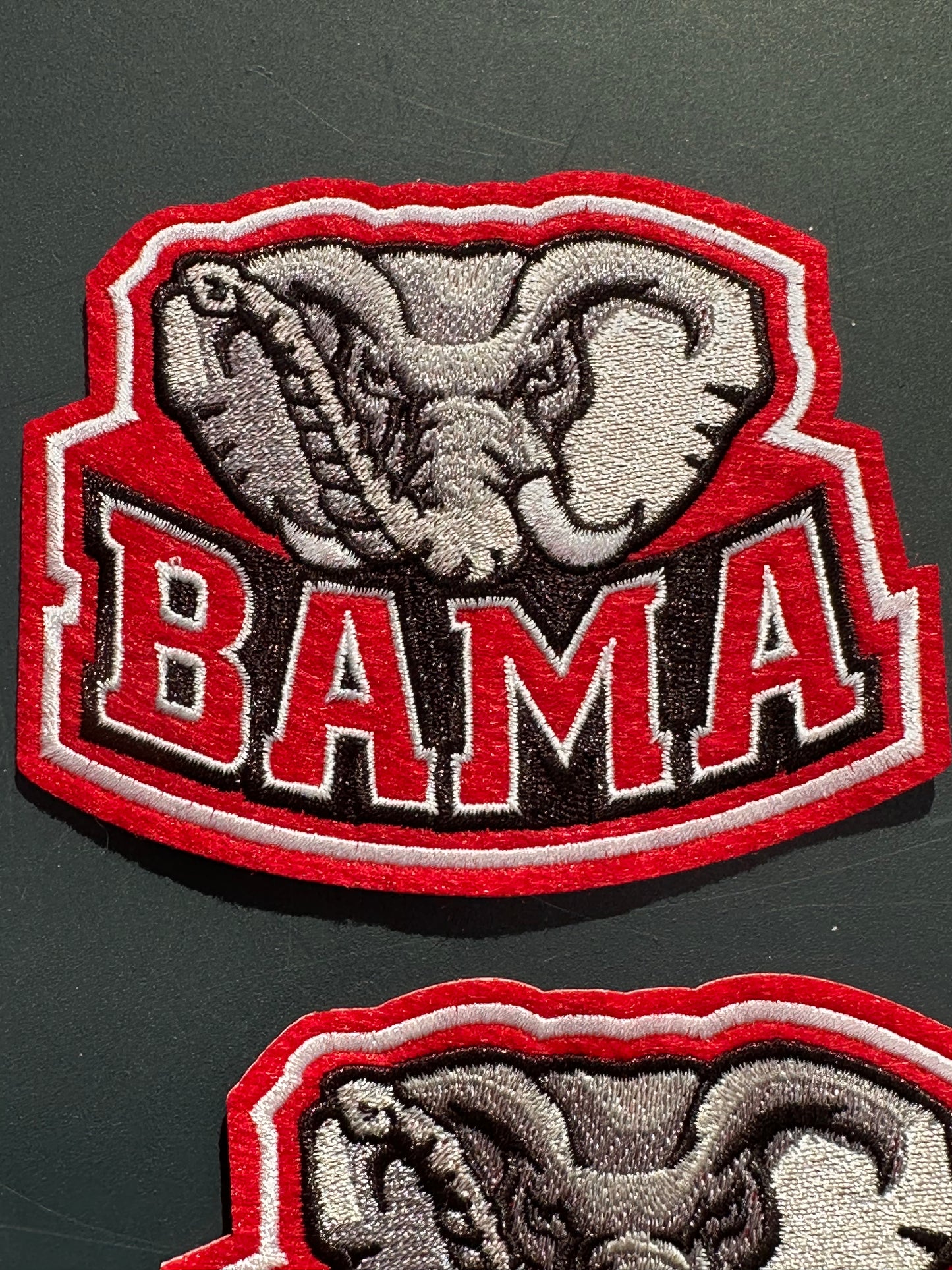 BAMA EMBROIDERED IRON ON PATCH/ SIZE APPROX 4"x3”/ QUALITY MATERIAL/FABRIC PATCHES/ALABAMA TEAM