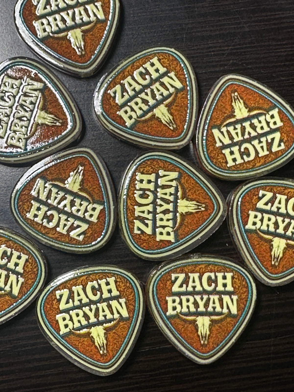 ZB Guitar Pick acrylic focal bead- set of 2/ focal bead/ pen beading / keychain bead/