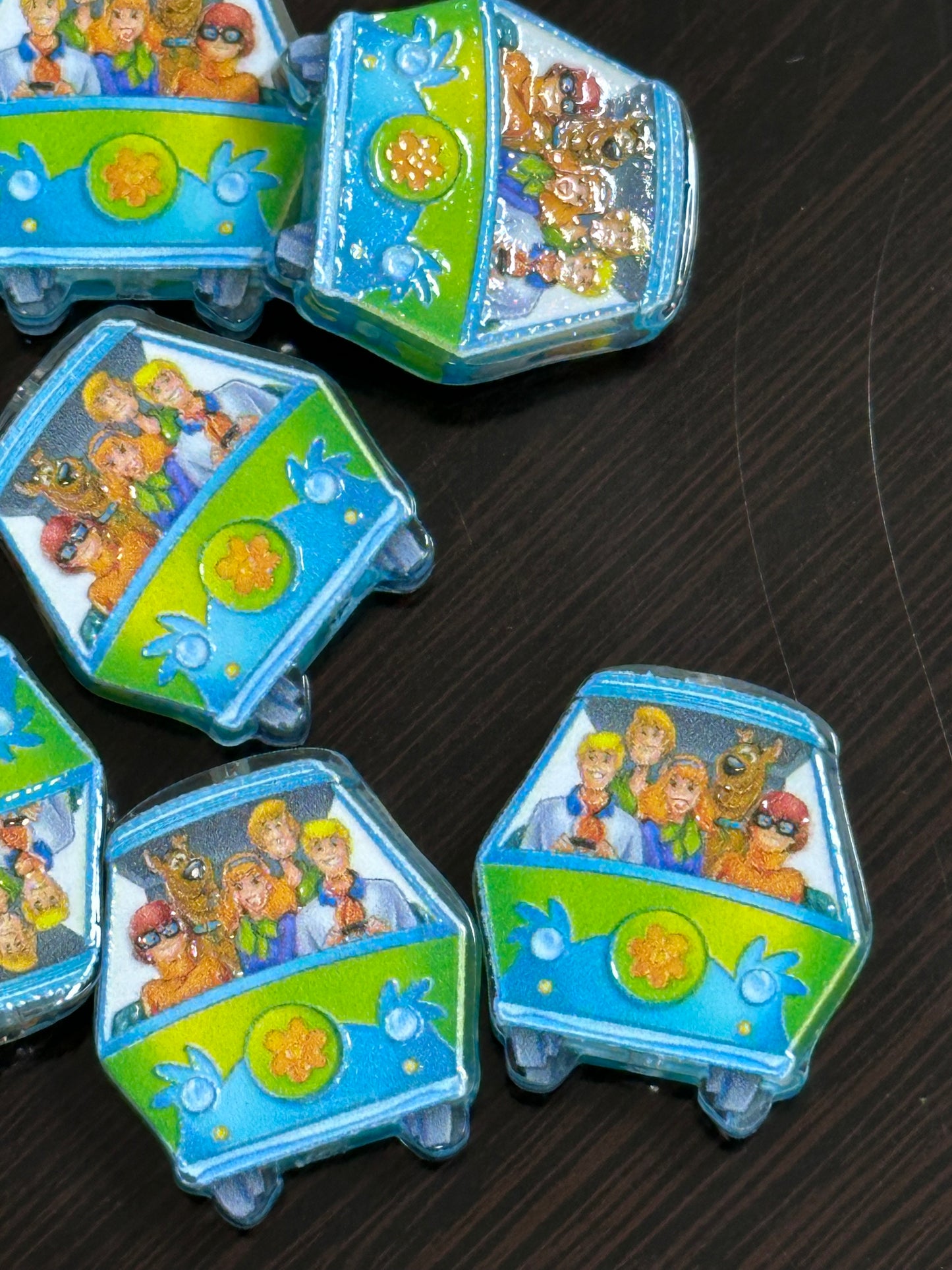 Mystery van acrylic focal bead- set of 2/ focal bead/ pen beading / keychain bead