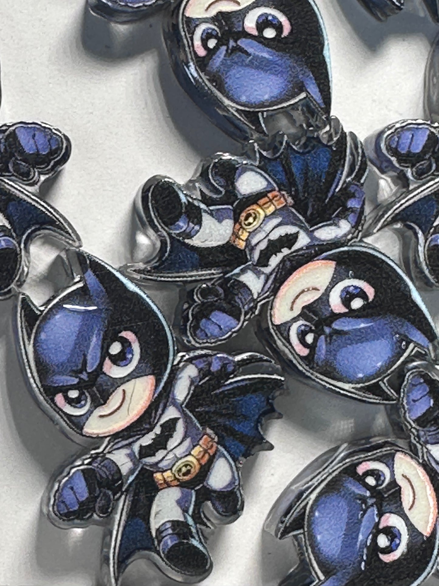 Black mask guy acrylic focal bead- set of 2/ focal bead/ pen beading / keychain bead /