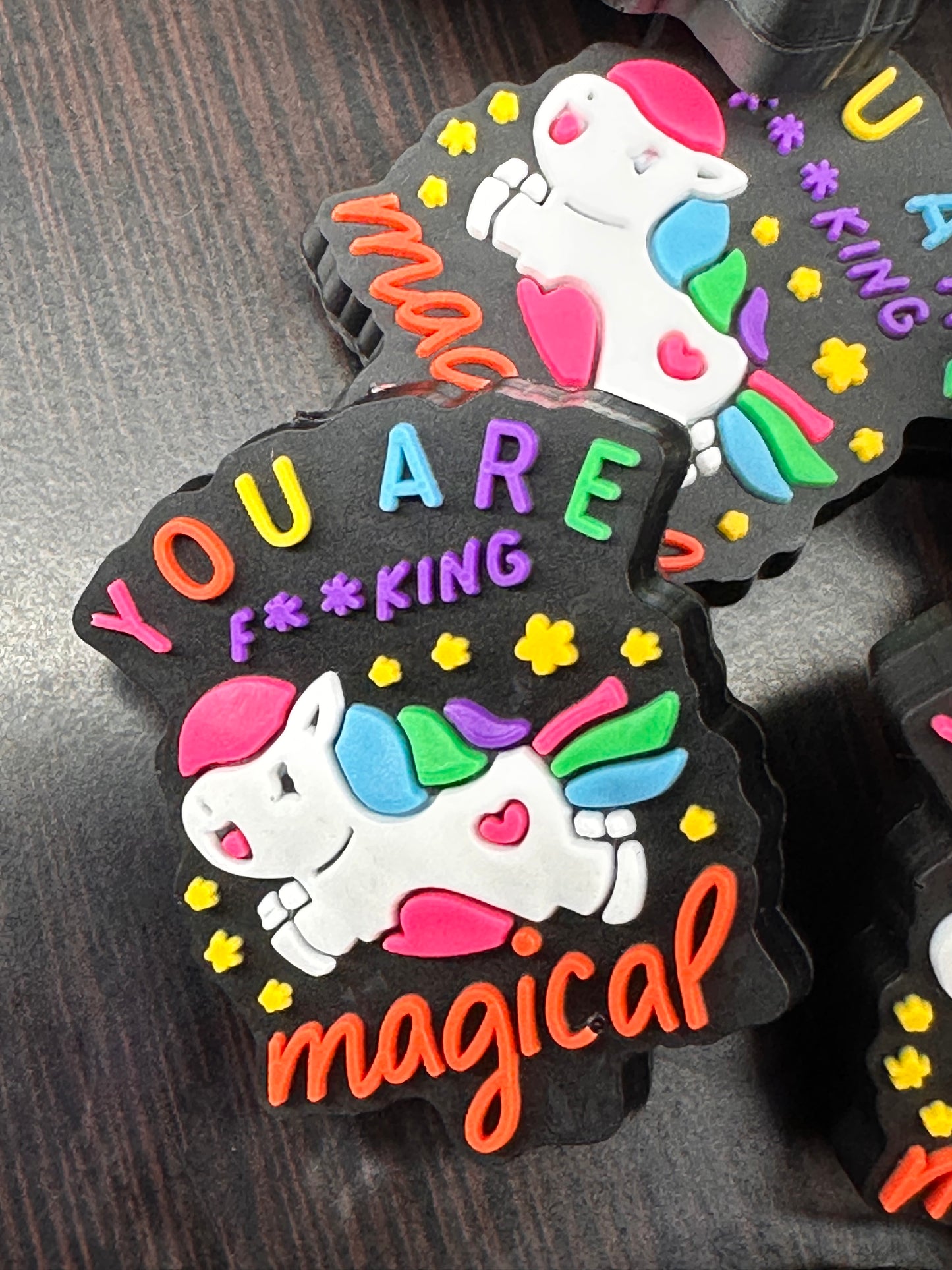 Unicorn Focal Bead/ beadable pen/ Silicone bead/ keychain bead/DIY/unicorn/rainbow