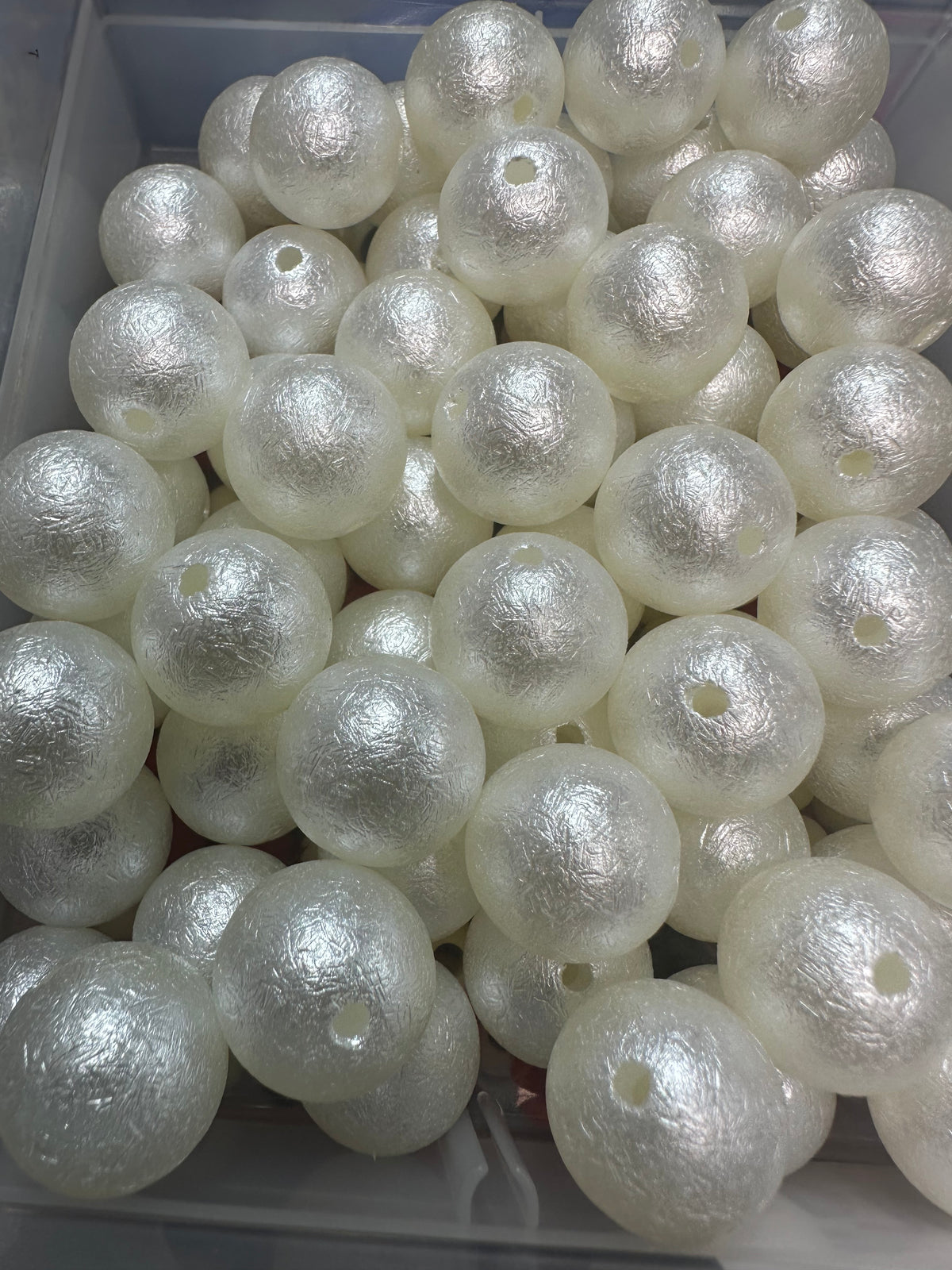 Wrinkle Pearl Beads – 20mm (Set of 5)- perfect for pen beading and jewelry / fancy beads