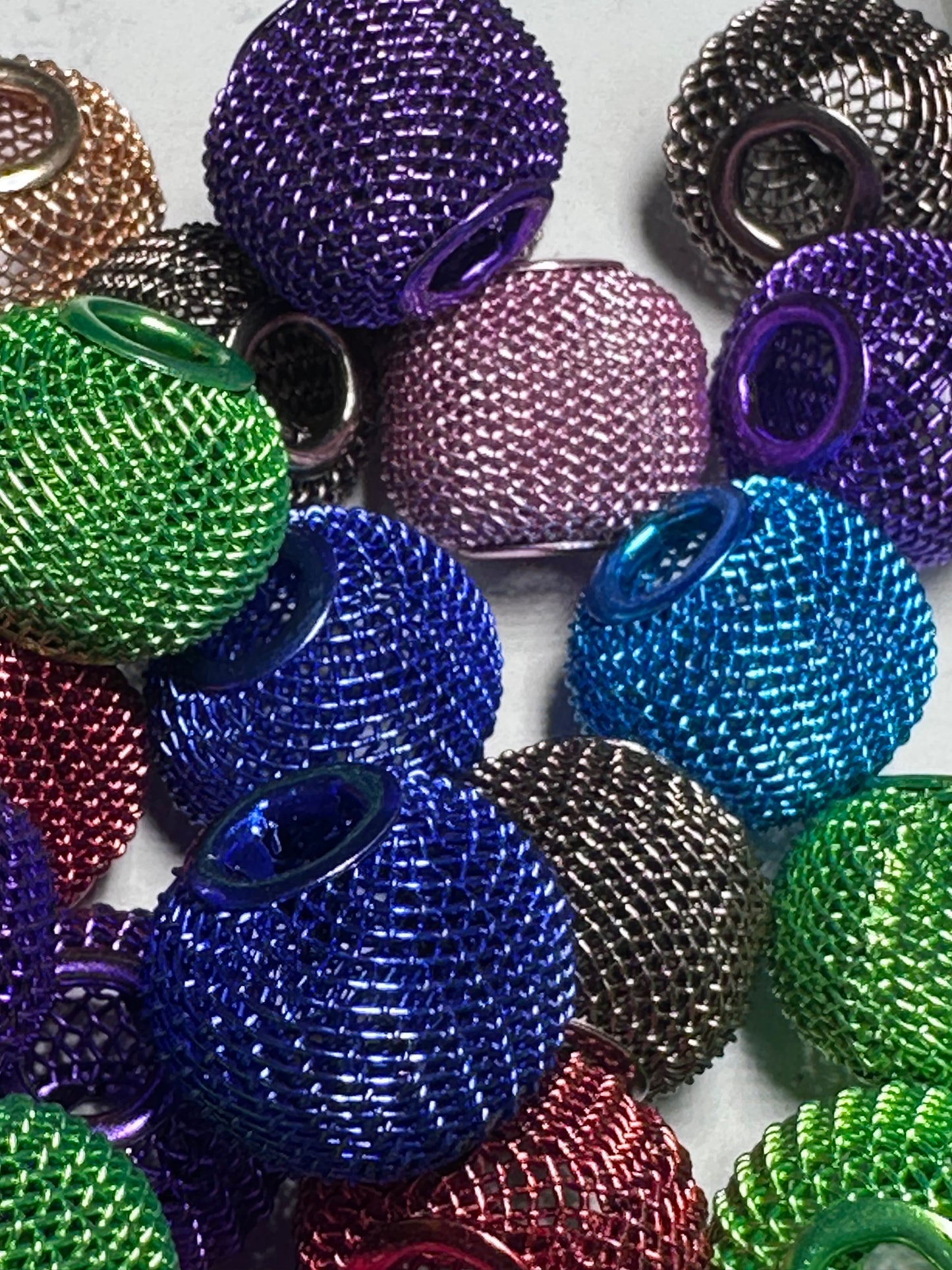 Metal spacer beads/ jewelry/ beadable pen beads/ keychain bead/ DIY/ approximately 12mm