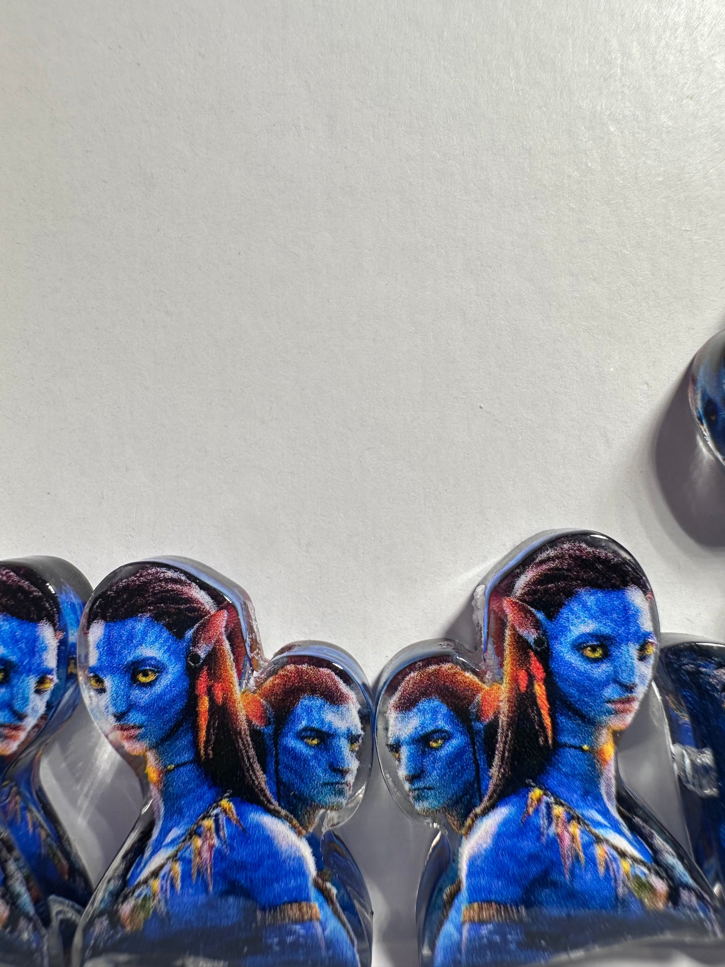Blue people acrylic focal bead- set of 2/ focal bead/ pen beading / keychain bead/blue girl