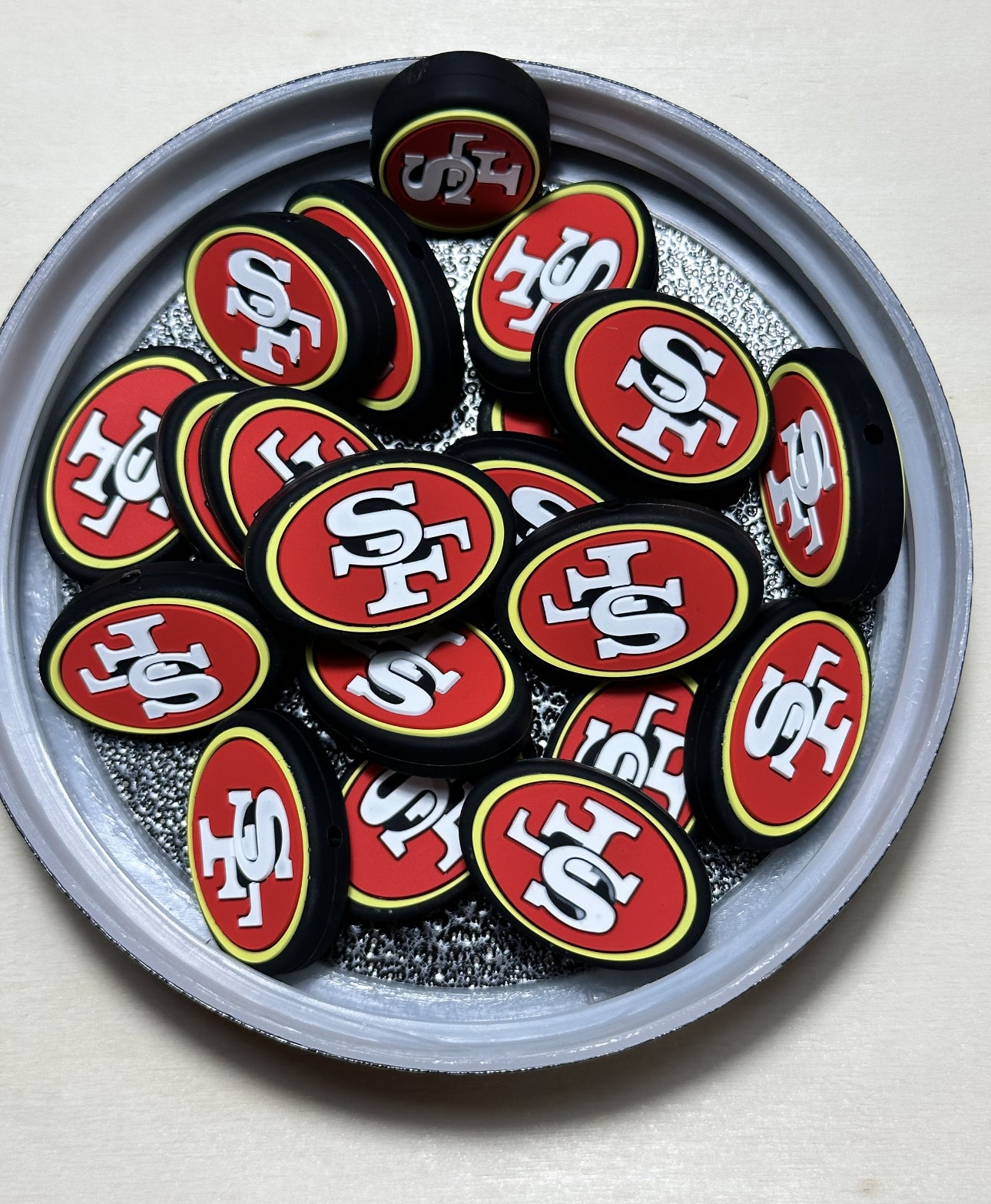 San Francisco 49ers focal beads