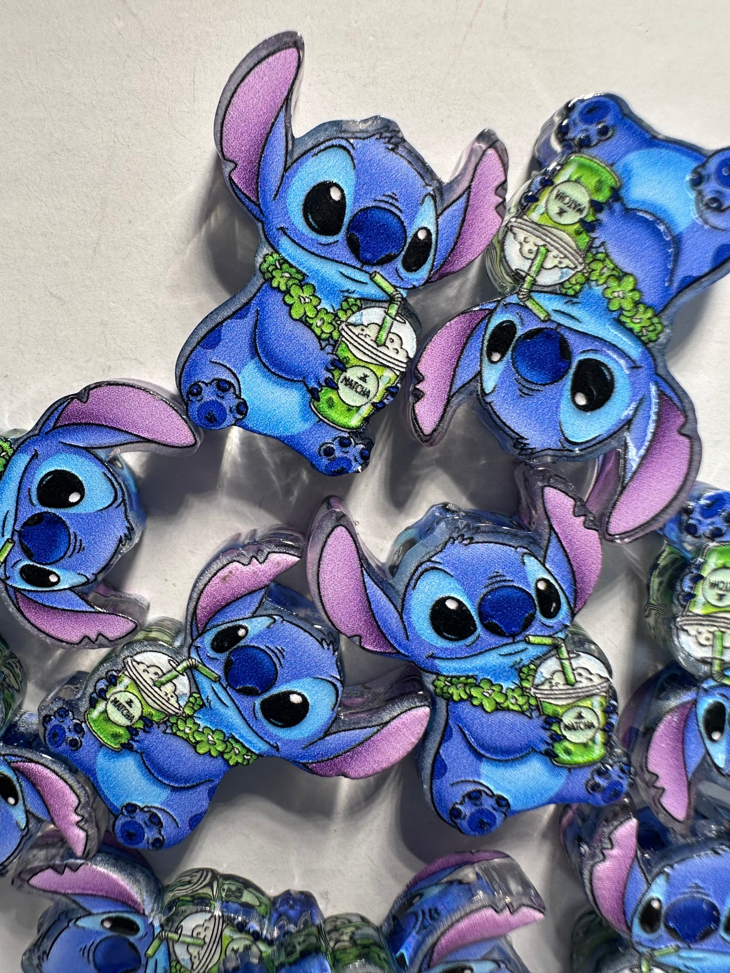 Blue guy acrylic focal bead- set of 2/ focal bead/ pen beading / keychain bead/Aloha