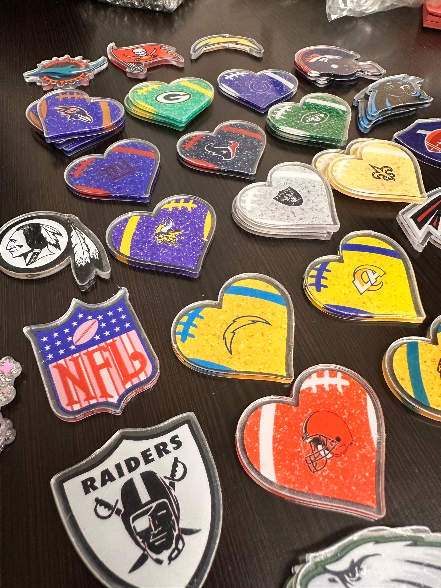 Sports Planars/ Badge Reel - acrylic pieces/ keychain