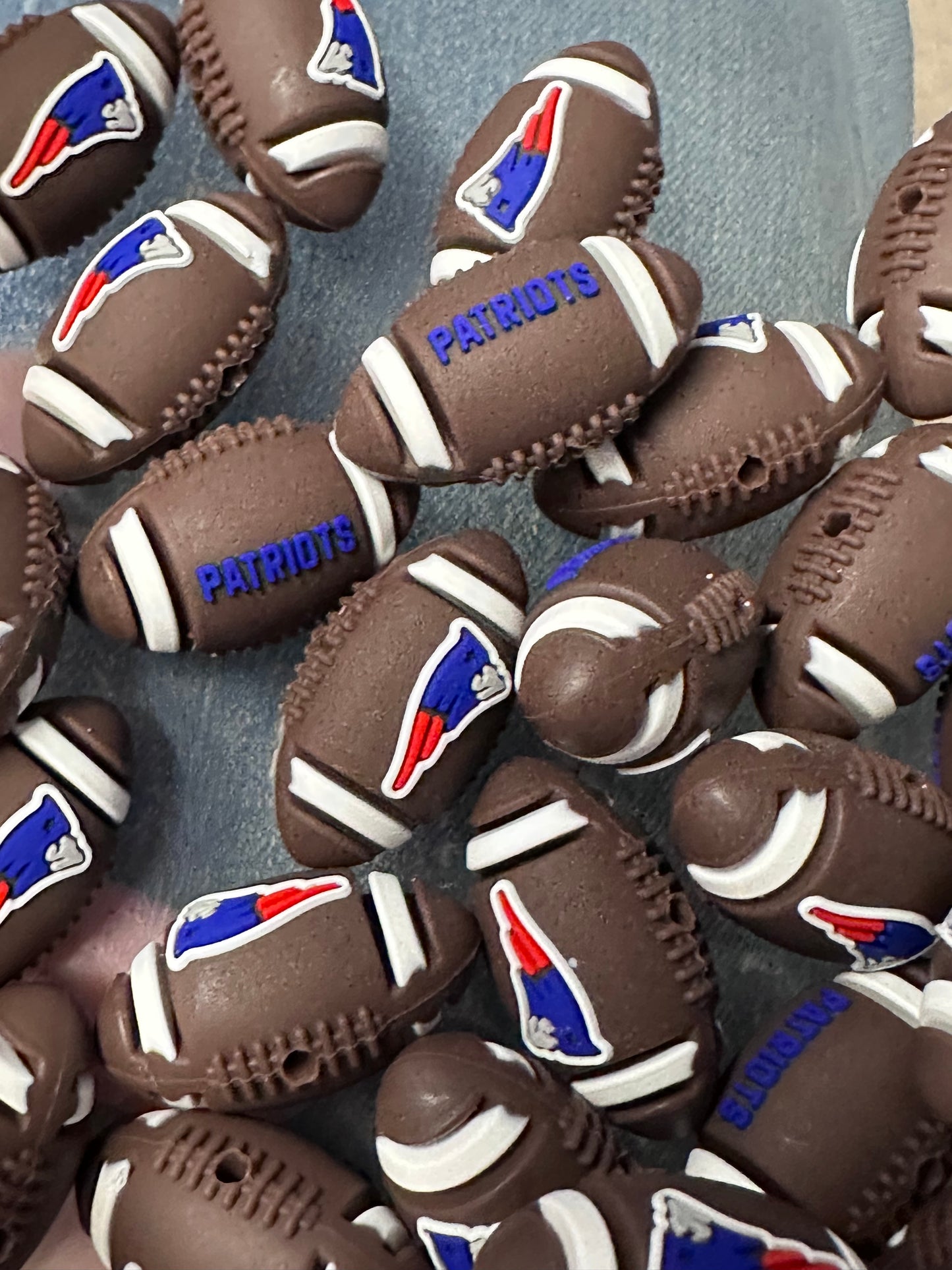 3D New England Patriots Football team focal bead / football #2