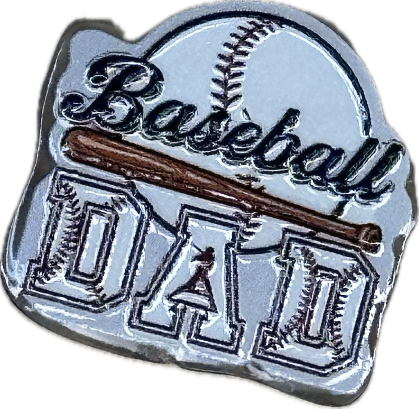 BASEBALL DAD acrylic focal bead- set of 2/ focal bead/ pen beading / keychain bead