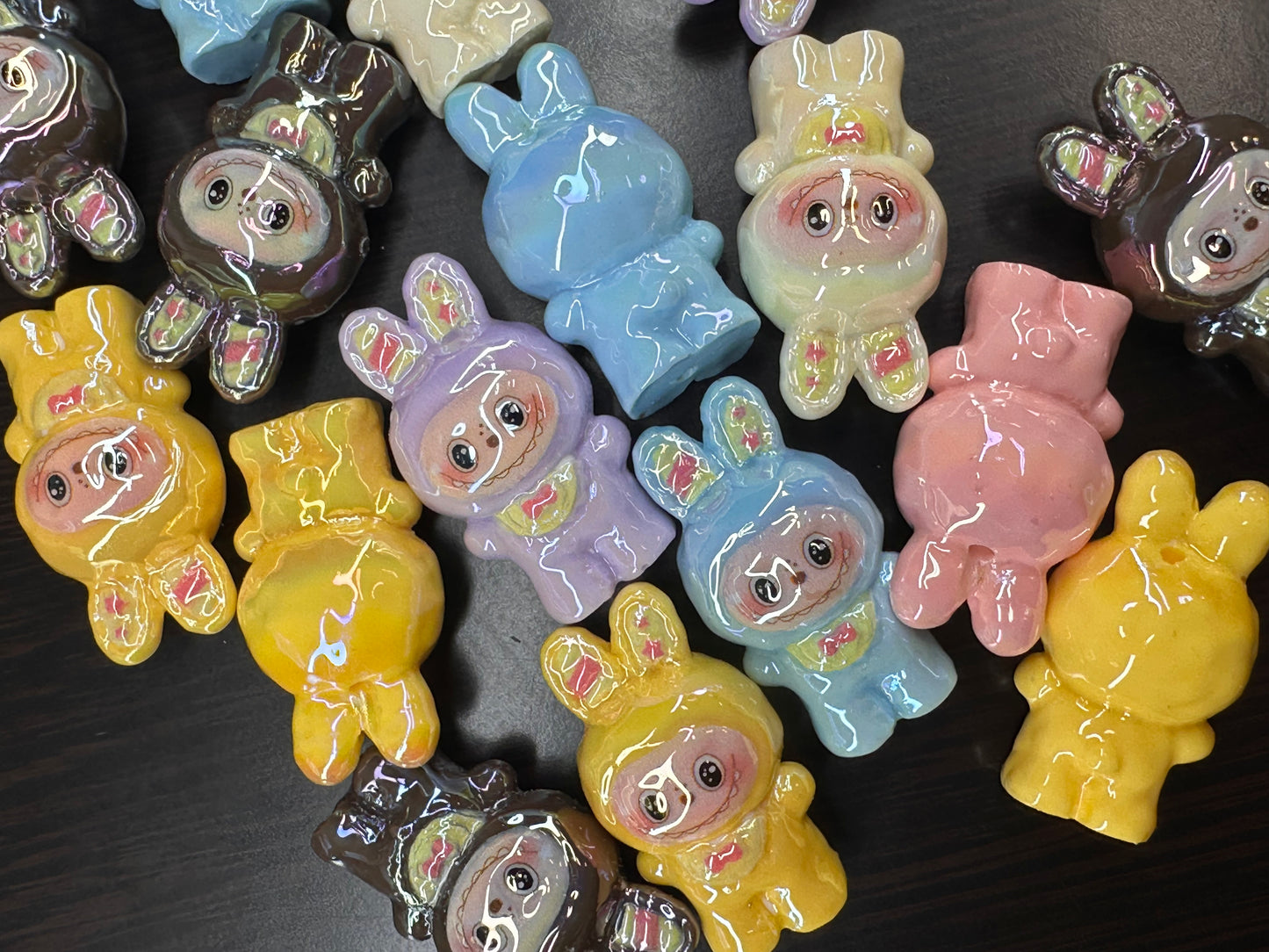 Labubu monster acrylic beads/ Five (5) beads included assorted colors/pen beading beads / keychain beads/ DIY