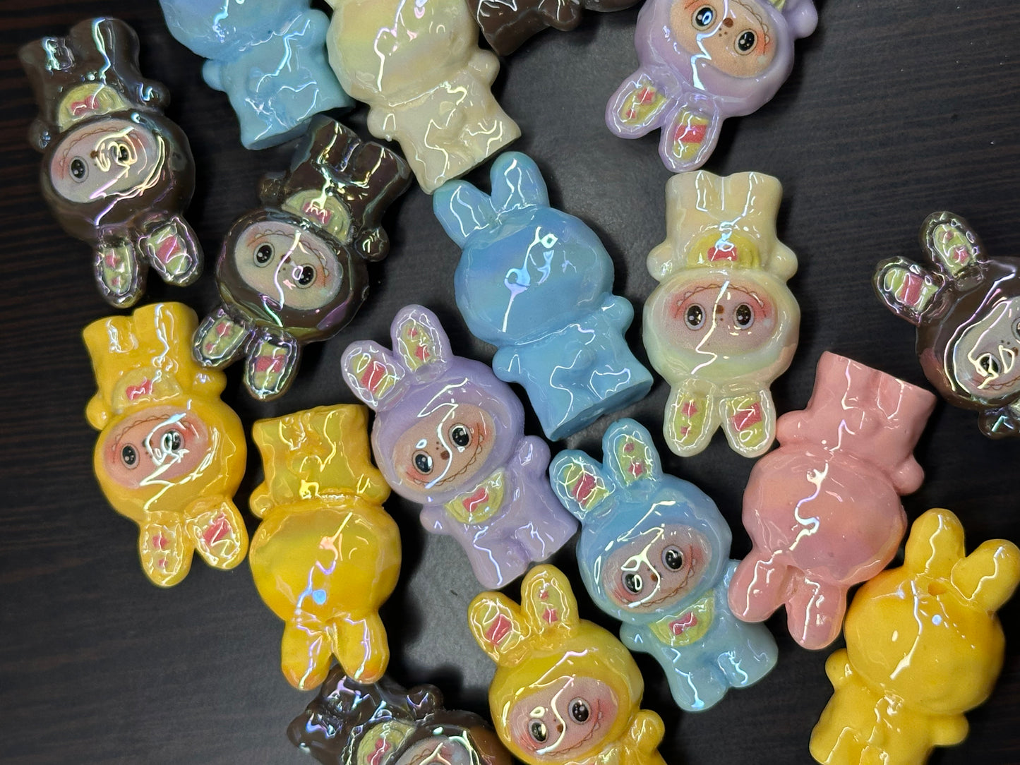 Labubu monster acrylic beads/ Five (5) beads included assorted colors/pen beading beads / keychain beads/ DIY