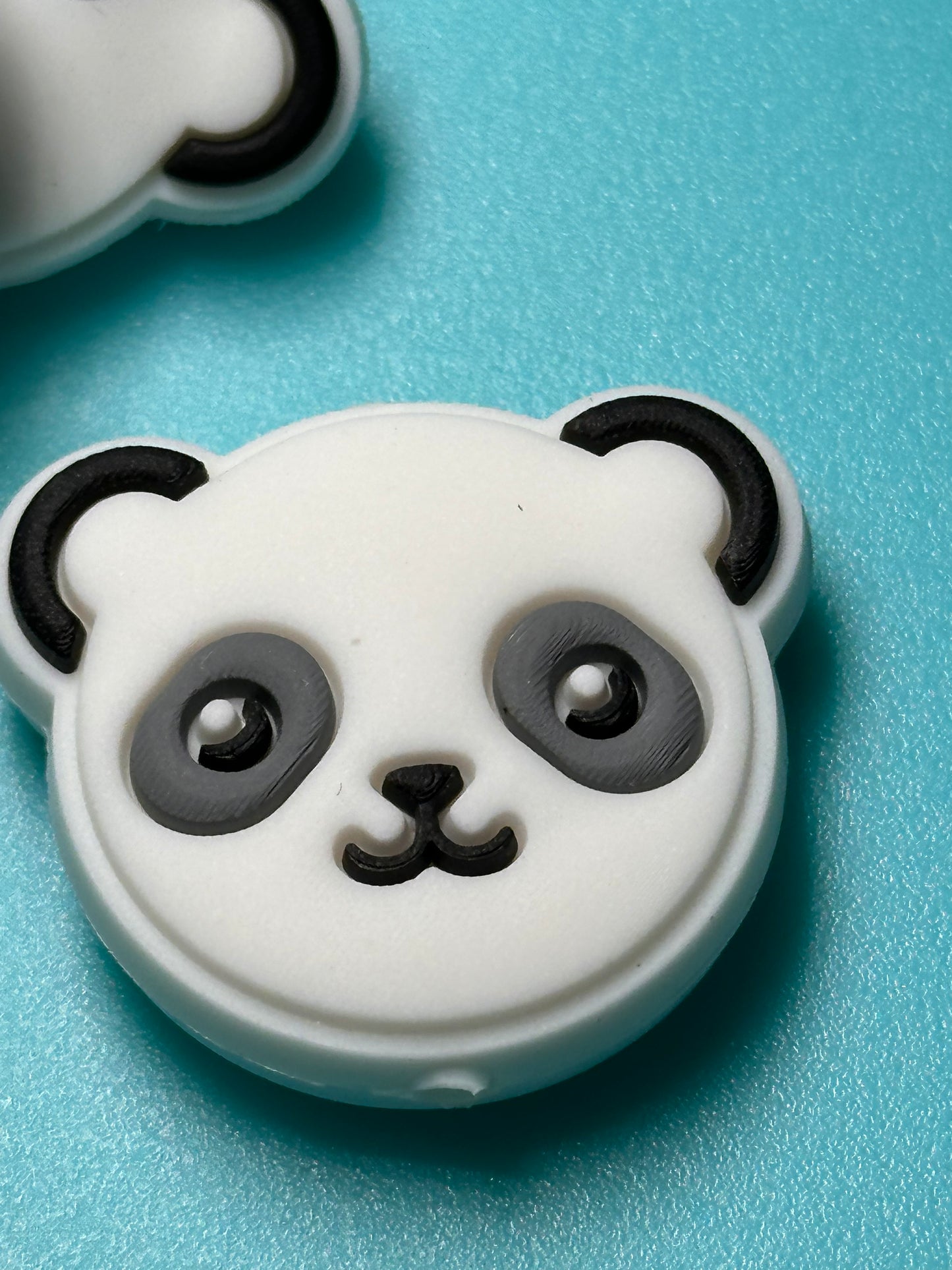 Panda bear/ Focal Bead/ beadable pen/ Silicone  bead/ keychain bead/ bear