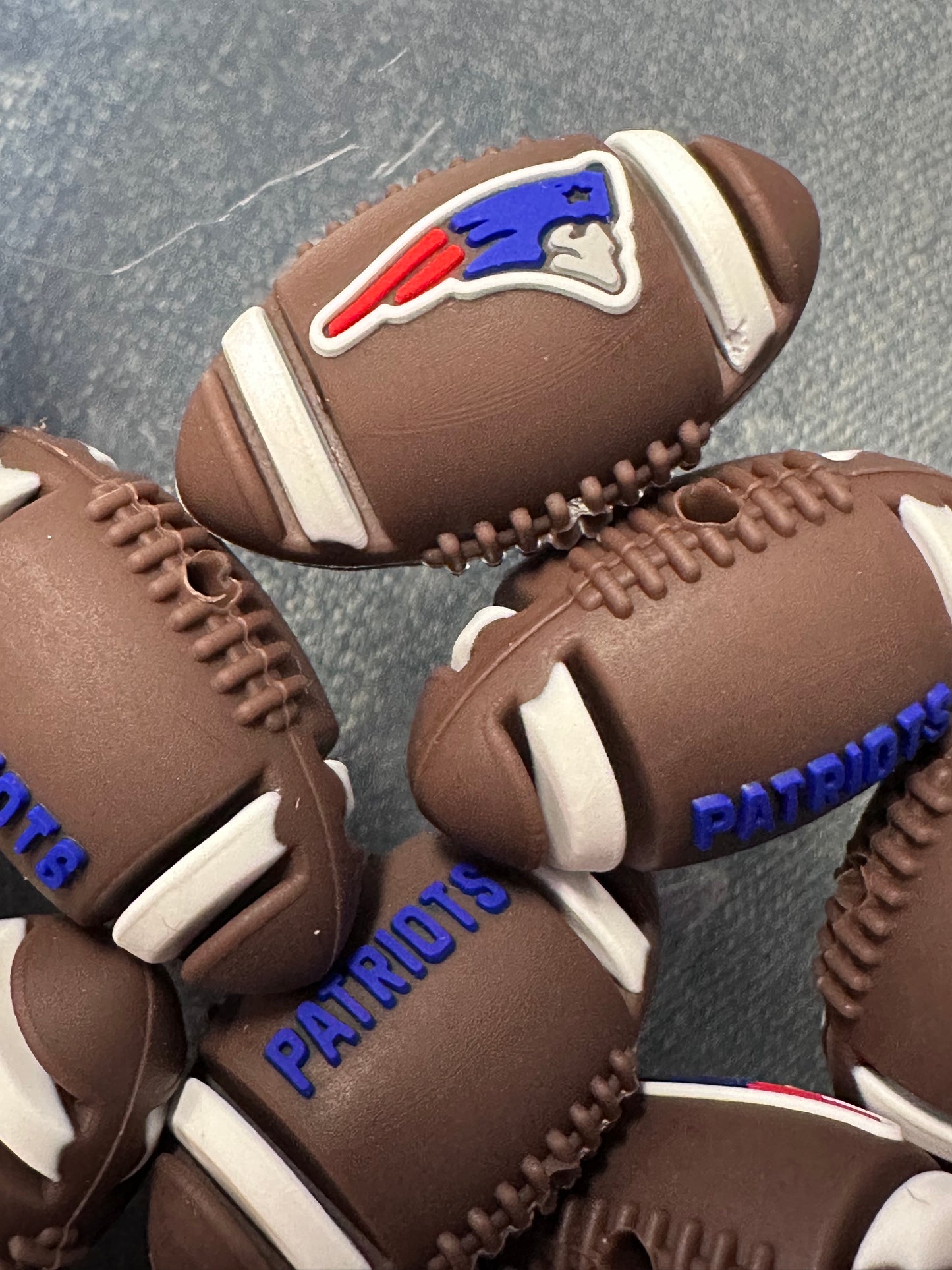 3D New England Patriots Football team focal bead / football #2