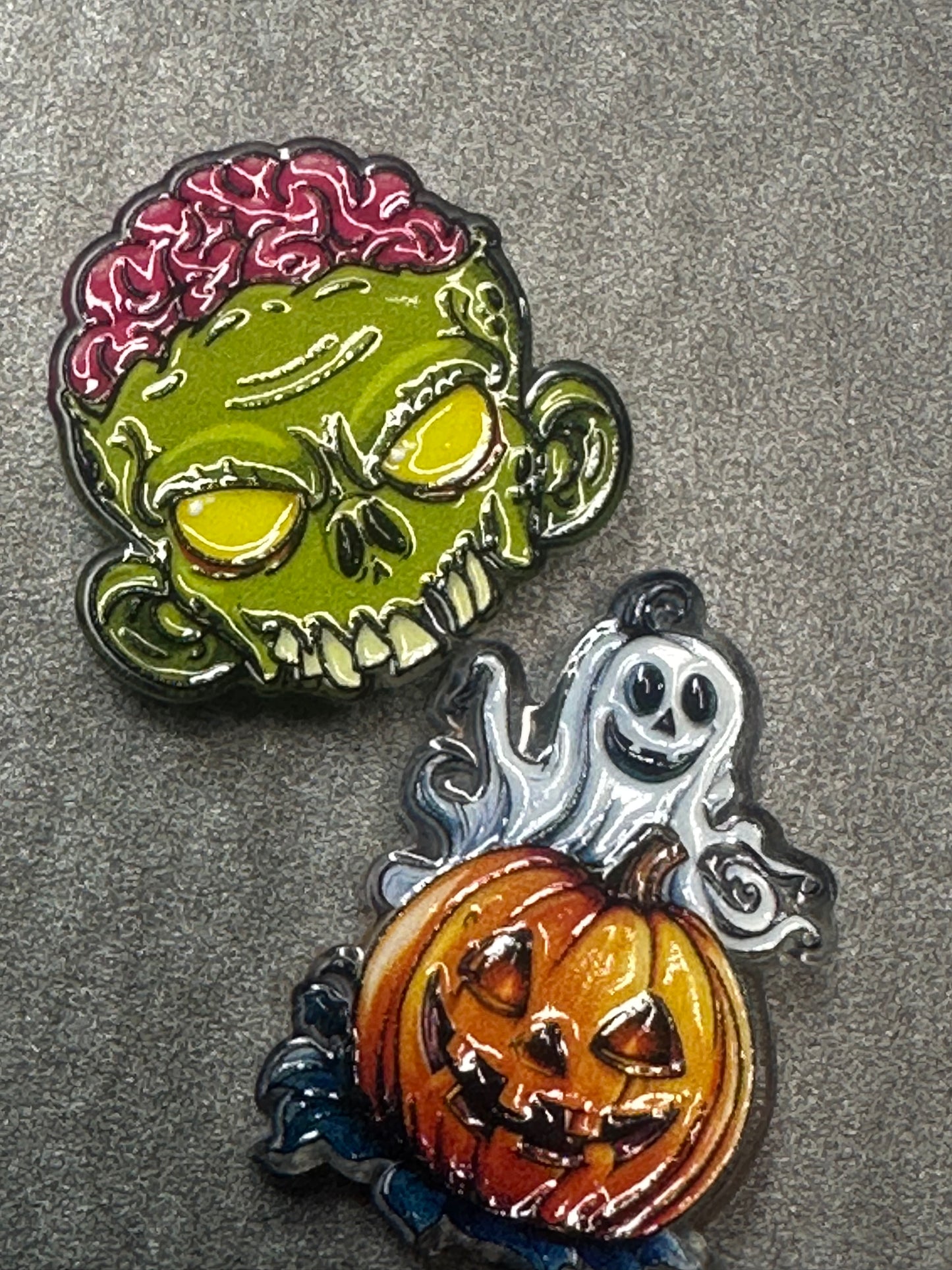 Halloween acrylic focal bead- set of 2 different focals included/ focal bead/ pen beading / keychain bead/