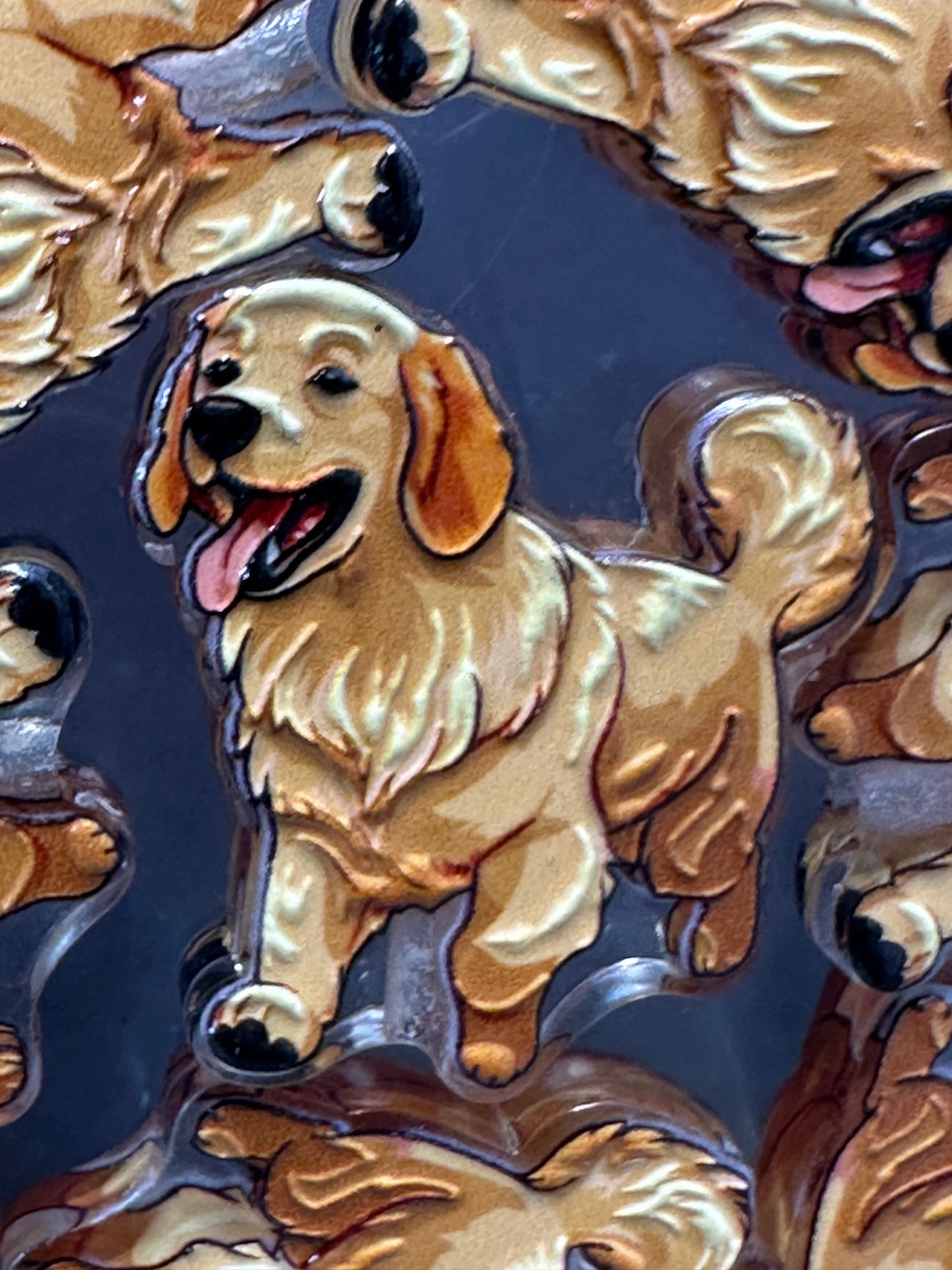 Golden Retriever dog acrylic focal bead- set of 2/ focal bead/ pen beading / keychain bead/