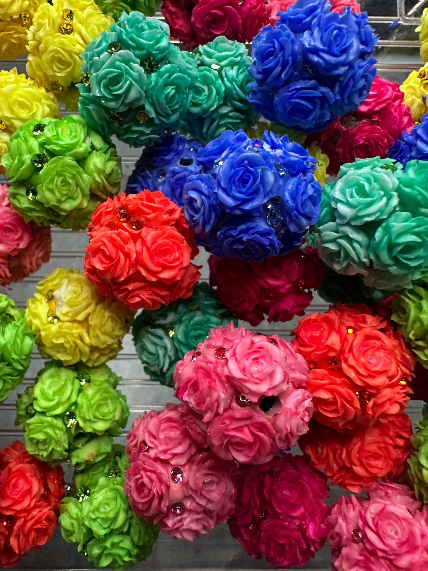 Neon Fancy Flower Handmade Beads – Neon Flower Beads for DIY Crafts (Set of 5) approx. 20mm