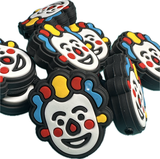 Clown/ Focal Bead/ beadable pen/ Silicone  bead/ keychain bead/