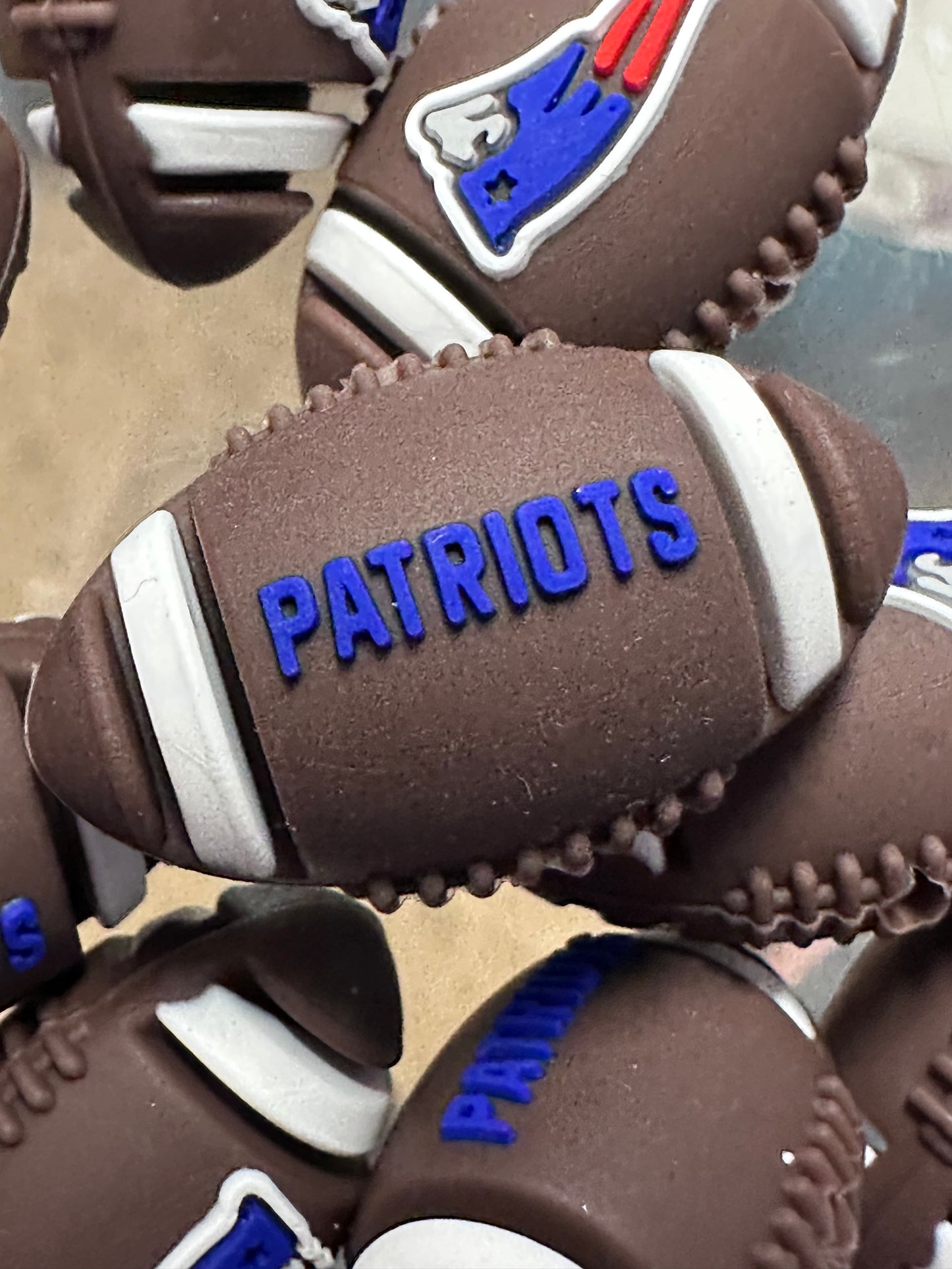 3D New England Patriots Football team focal bead / football #2