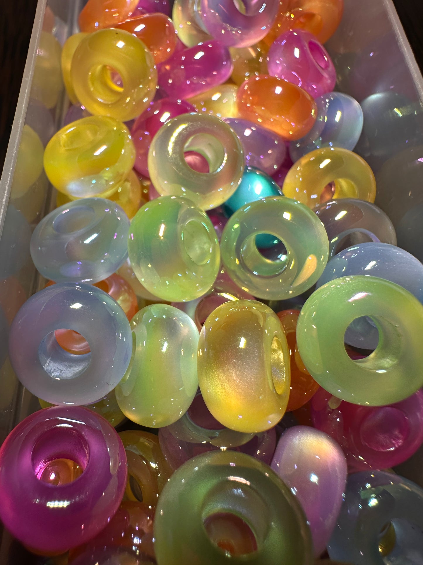 Acrylic spacer beads/ jewelry/ beadable pen beads/ keychain bead/ DIY/ approximately 12mm/ STYLE 2