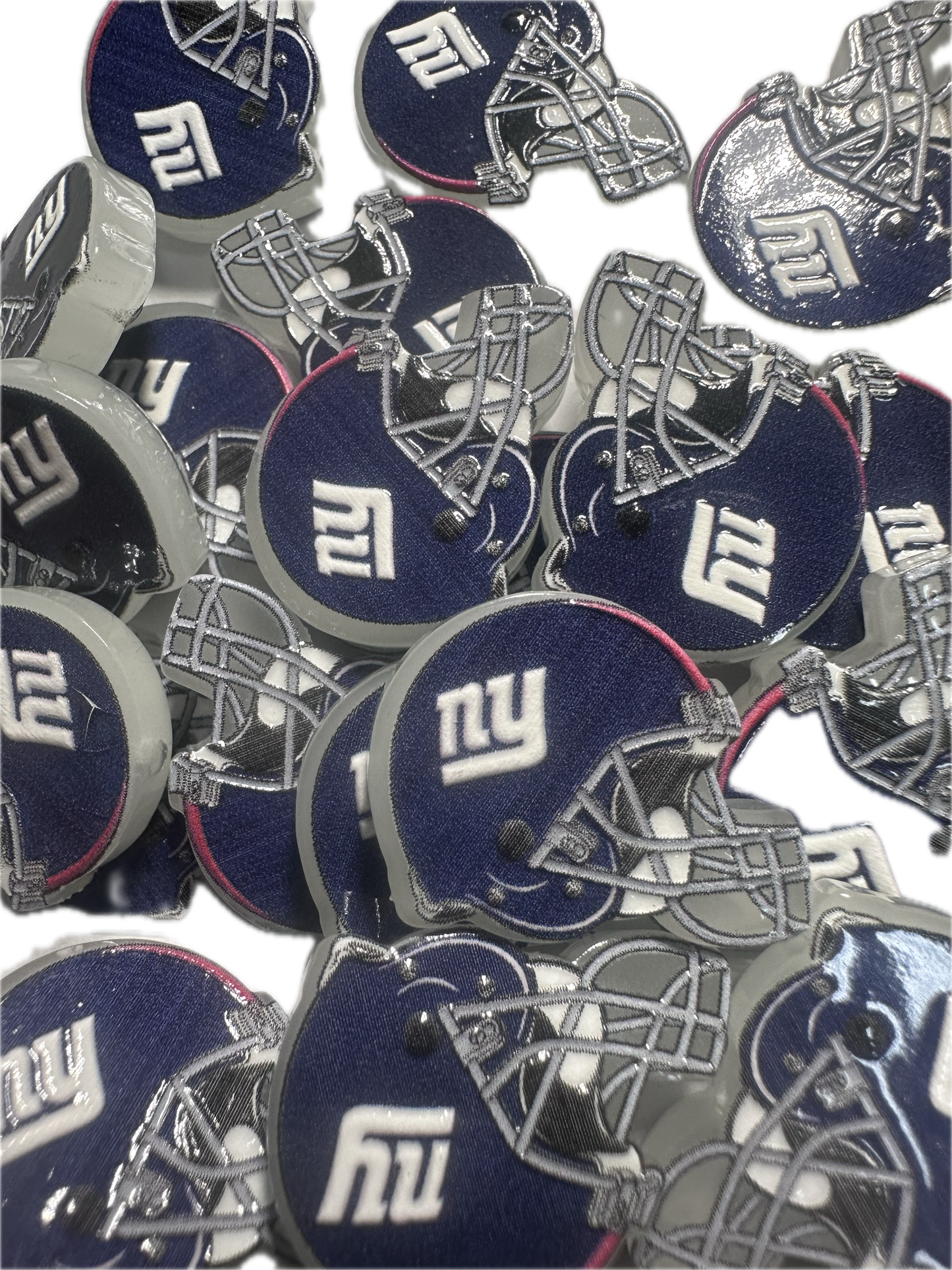 NEW NY Jets helmet acrylic focal bead- set of 2/ focal bead/ pen beading / keychain bead/Football