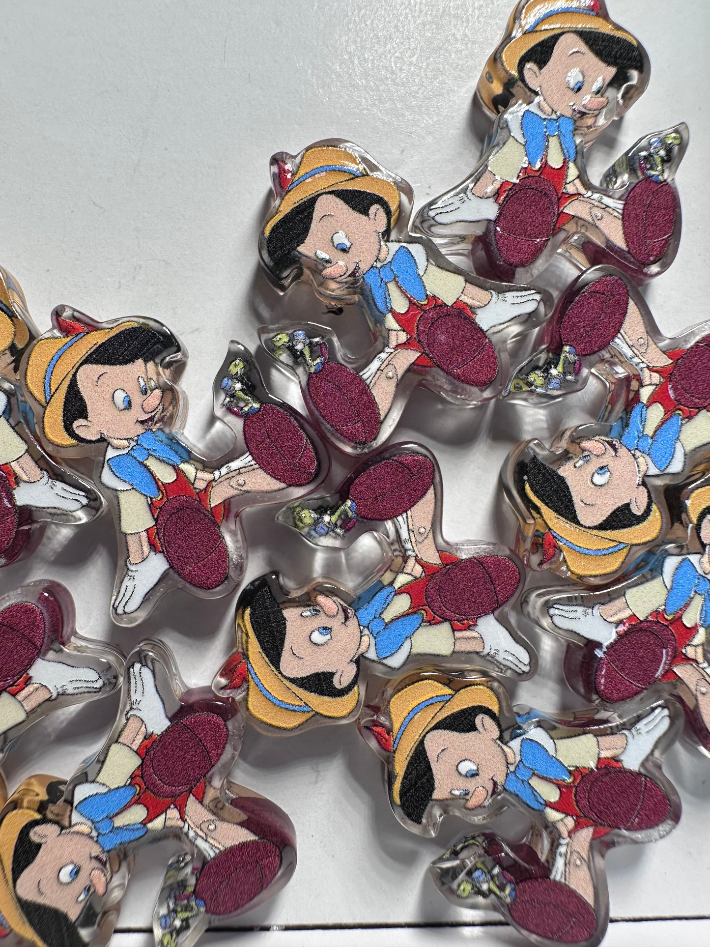 Boy with growing nose acrylic focal bead- set of 2/ focal bead/ pen beading / keychain bead/Pino