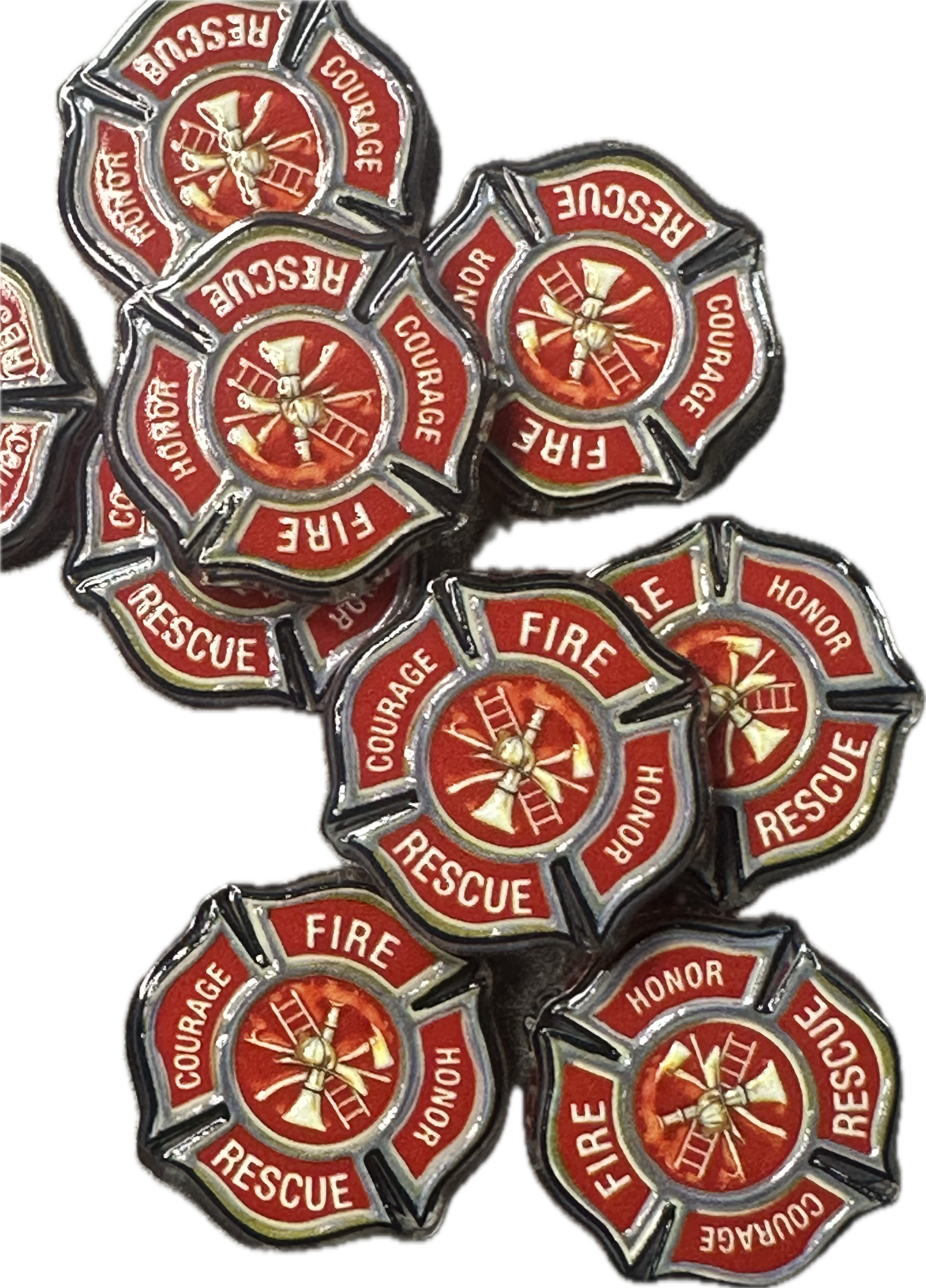 Firefighter acrylic focal bead- set of 2/ focal bead/ pen beading / keychain bead/