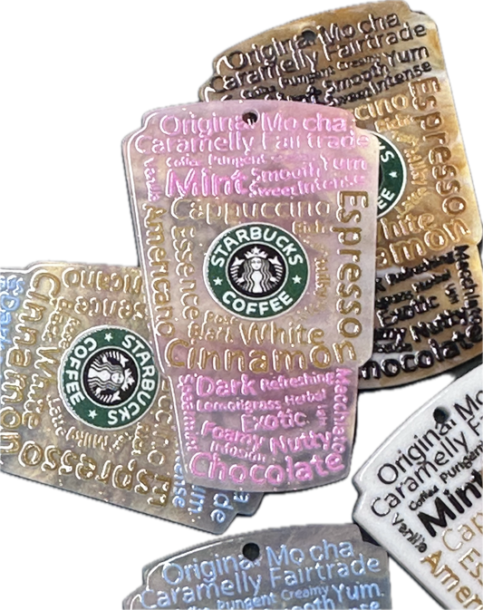 Coffee Acrylic Pendants – Coffee charms for DIY Crafts (Set of 5)