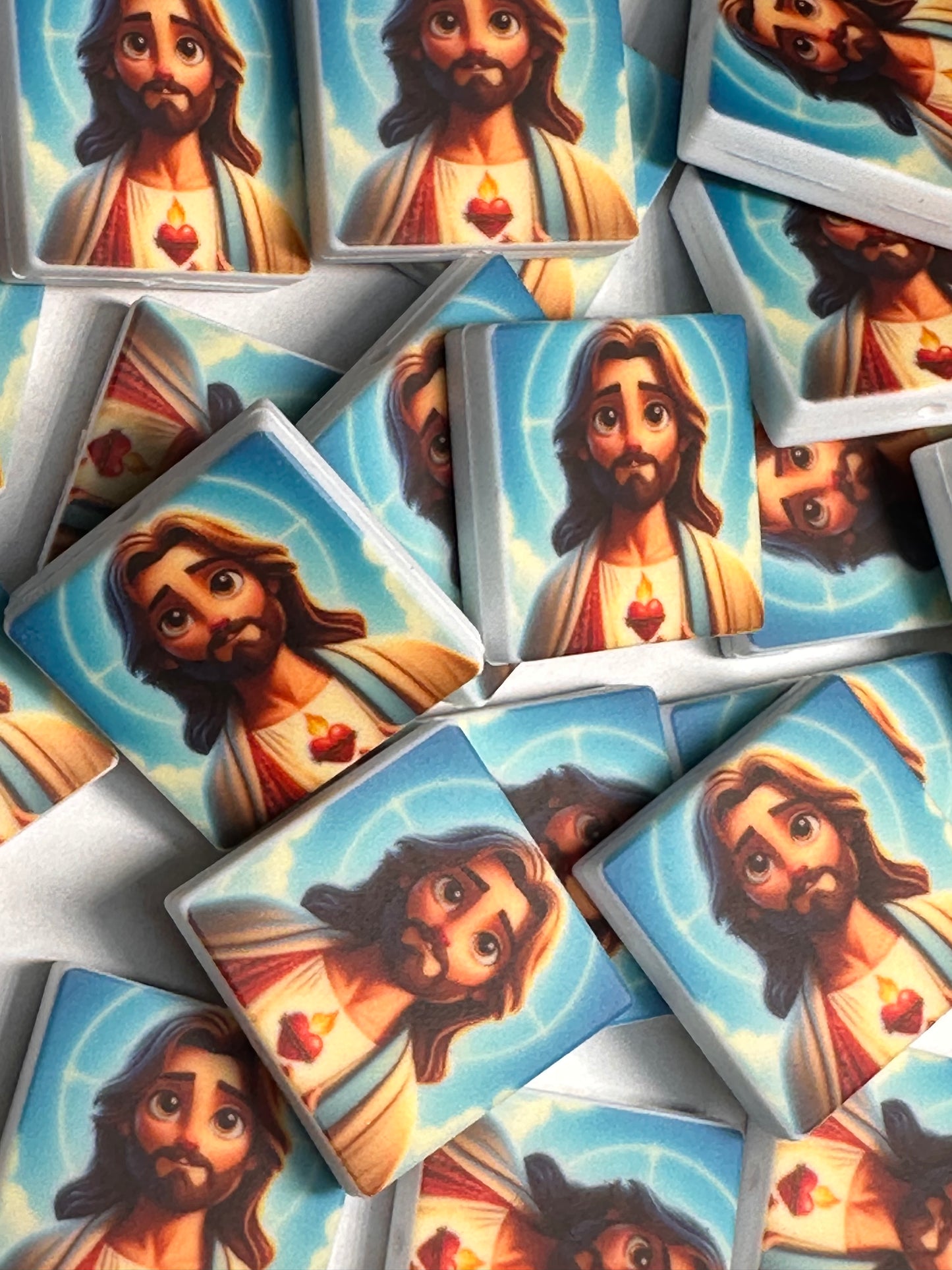 Jesus face/God/ Focal Bead/ beadable pen/ Silicone  bead/ keychain bead/Faith/Jesus