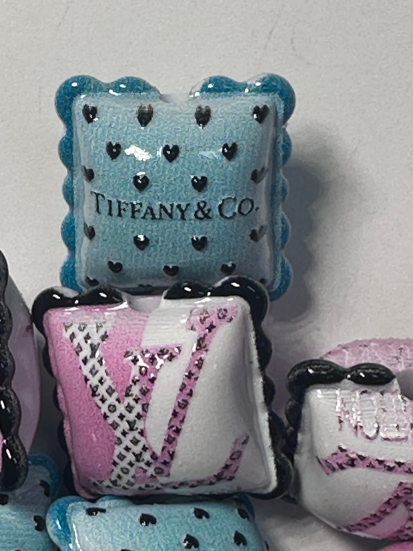 Design Pillow acrylic focal bead- set of 2/ focal bead/ pen beading / keychain bead/