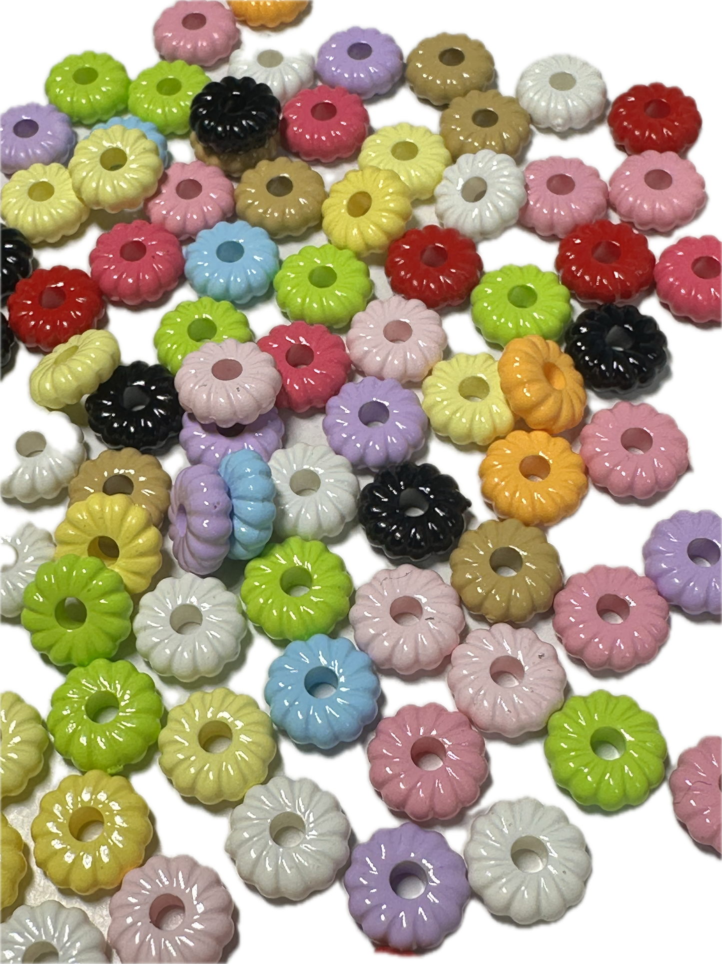 Acrylic pastel color pumpkin shaped spacer beads /perfect for beadable pen/ keychain bead