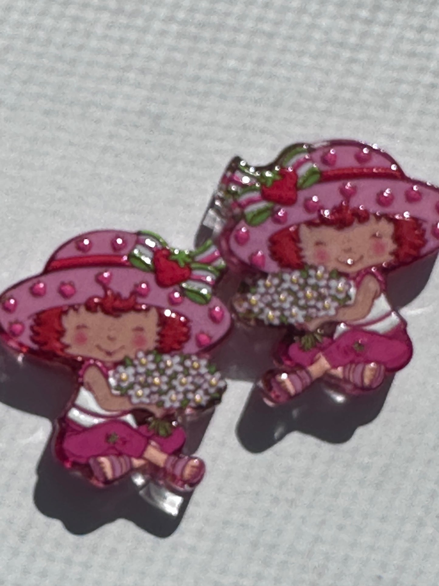 Rainbow girl heart acrylic focal bead- set of 2/ focal bead/ pen beading / keychain bead