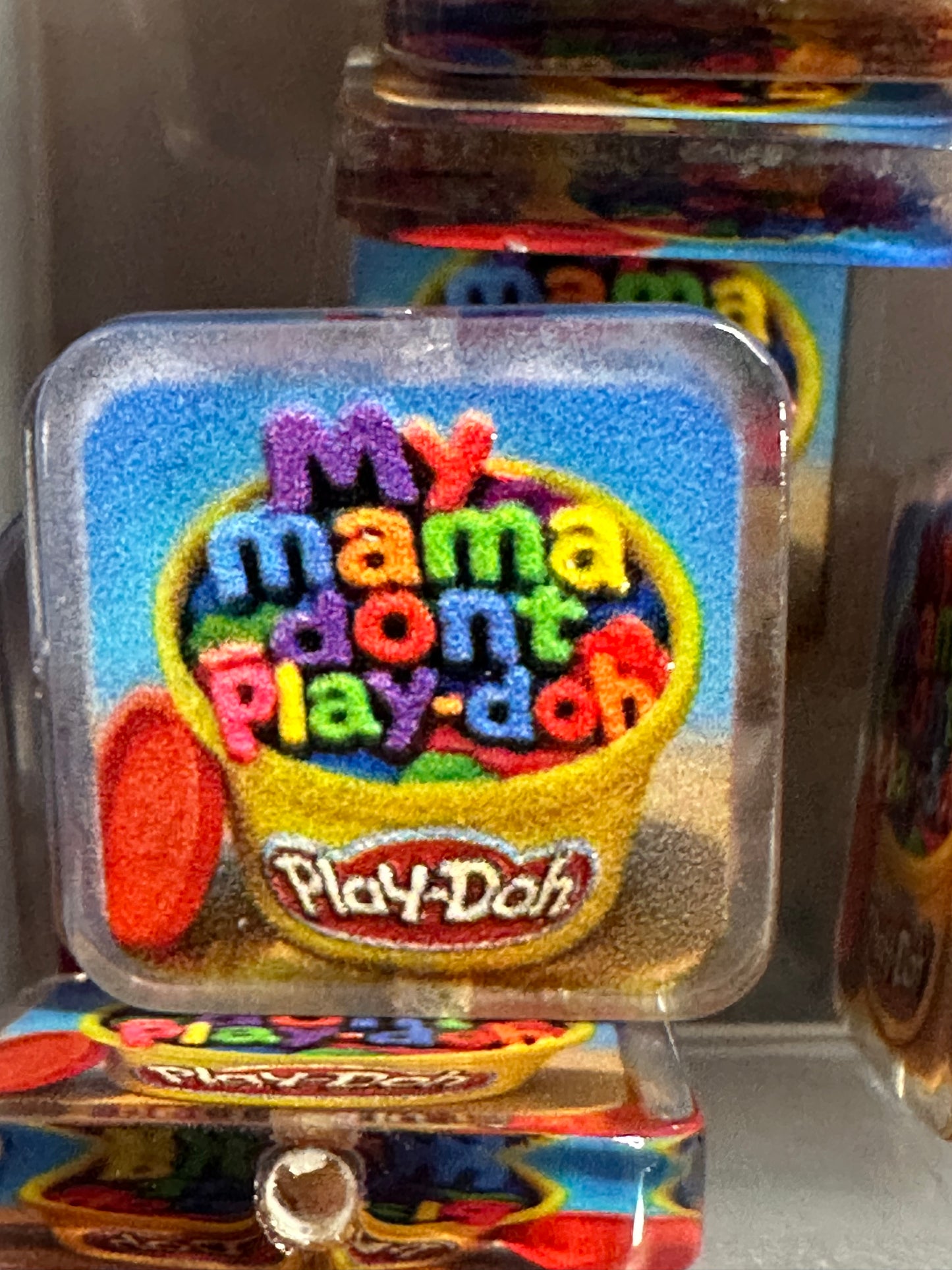 Mama dont play acrylic focal bead- set of 2/ focal bead/ pen beading / keychain bead/
